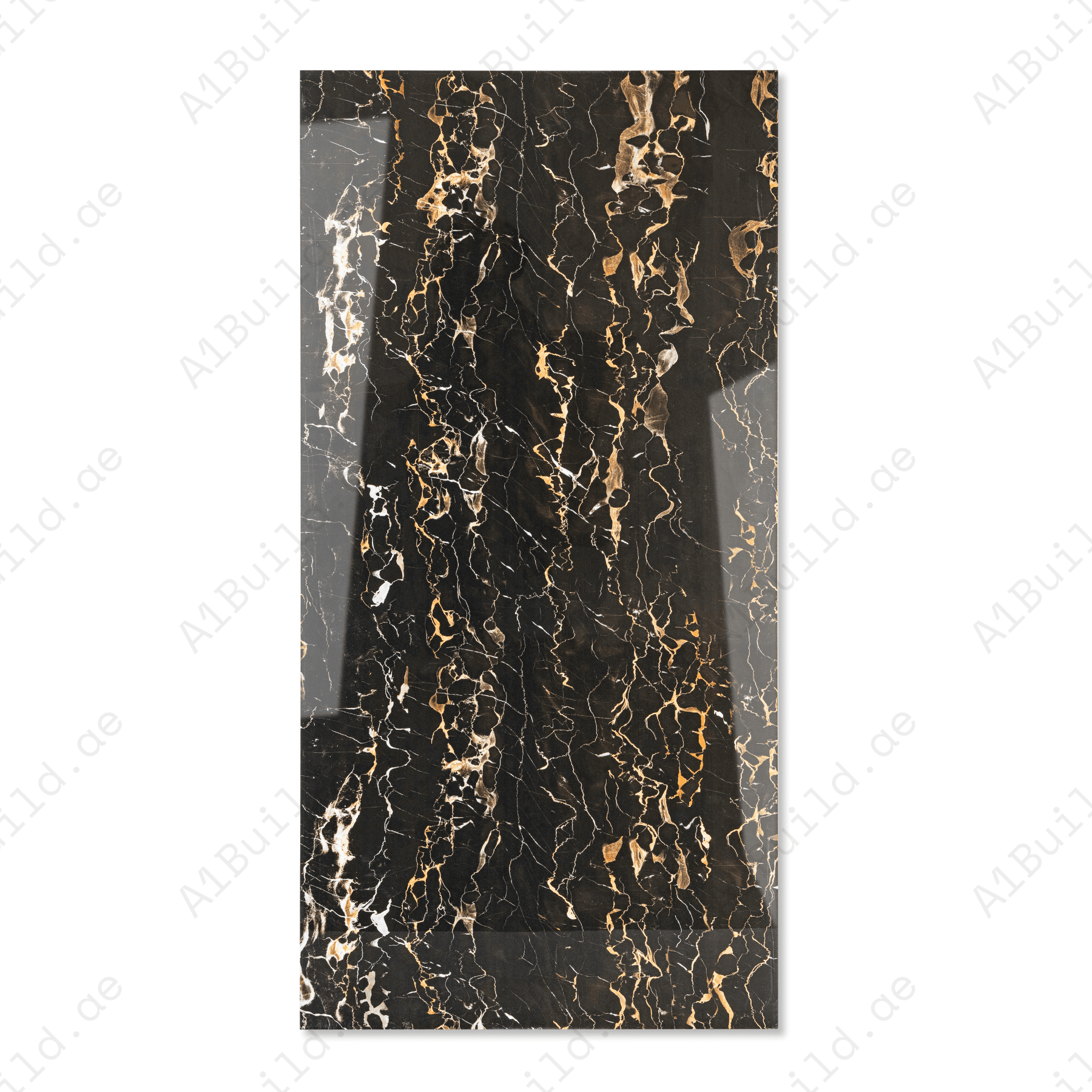 Portoro Gold Marble Look Porcelain Tile 60x120cm 9mm