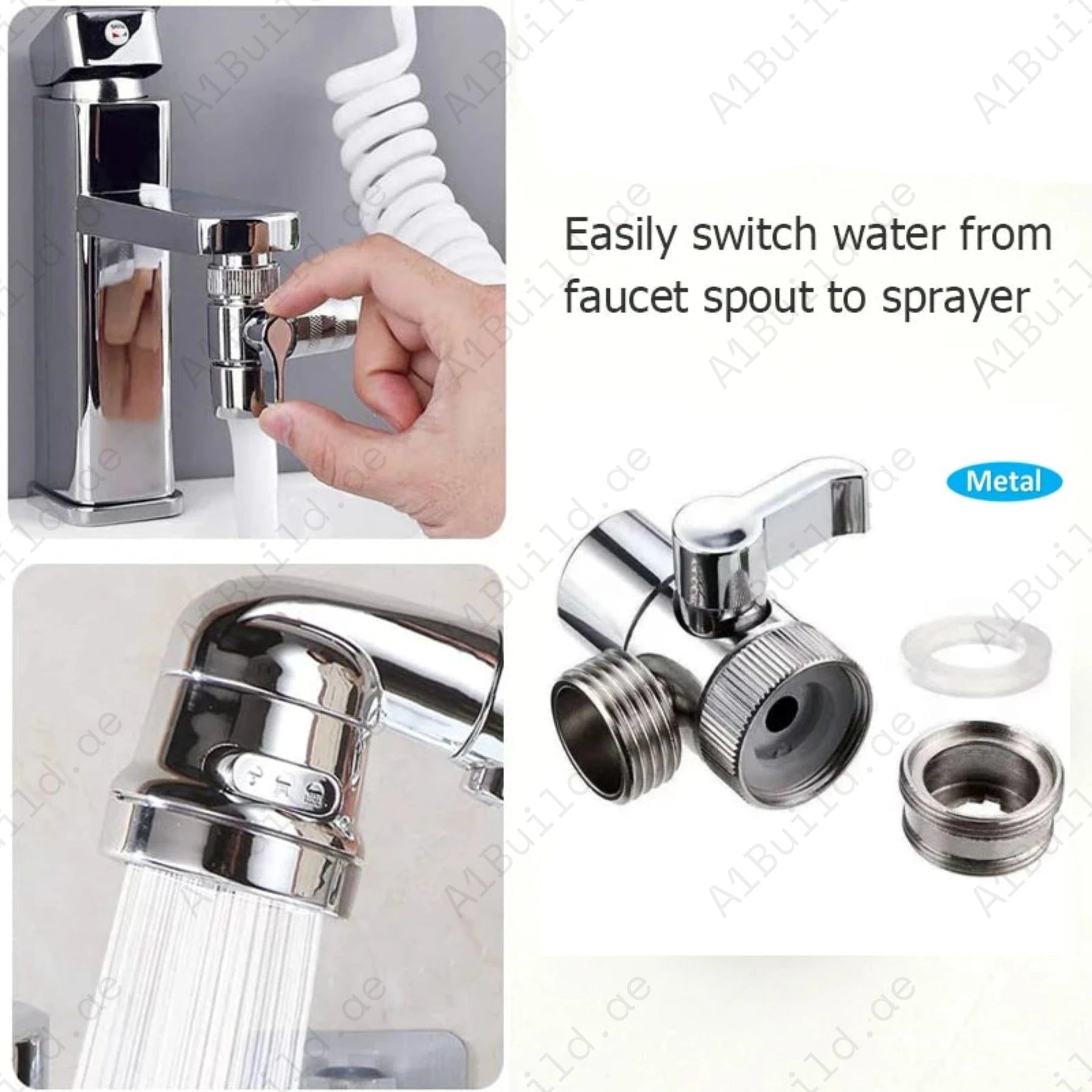 Premium Chrome Shattaf Set with Wall Bracket & Water-Saving Technology