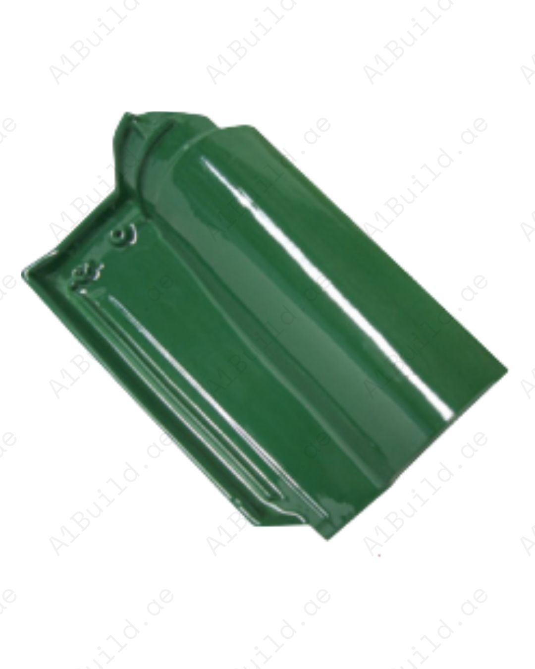 Premium Green Roof Tile 41.5×28.4 cm. 3.2kg ceramic tile, 14/m², straight bond. Durable, water-resistant, and elegantly glazed Perfect for classic homes.