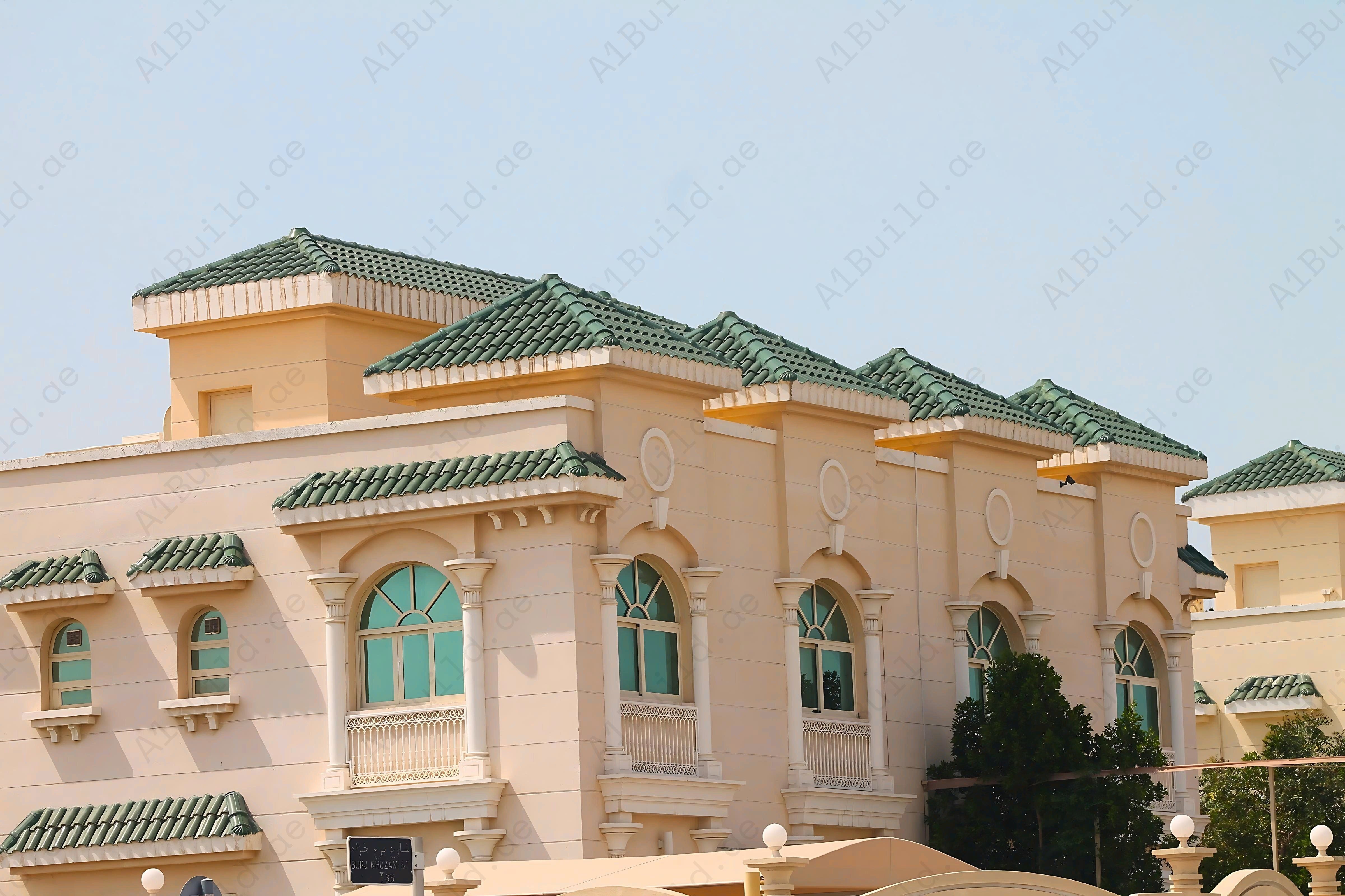 Premium Green Roof Tile 41.5×28.4 cm. 3.2kg ceramic tile, 14/m², straight bond. Durable, water-resistant, and elegantly glazed Perfect for classic homes.