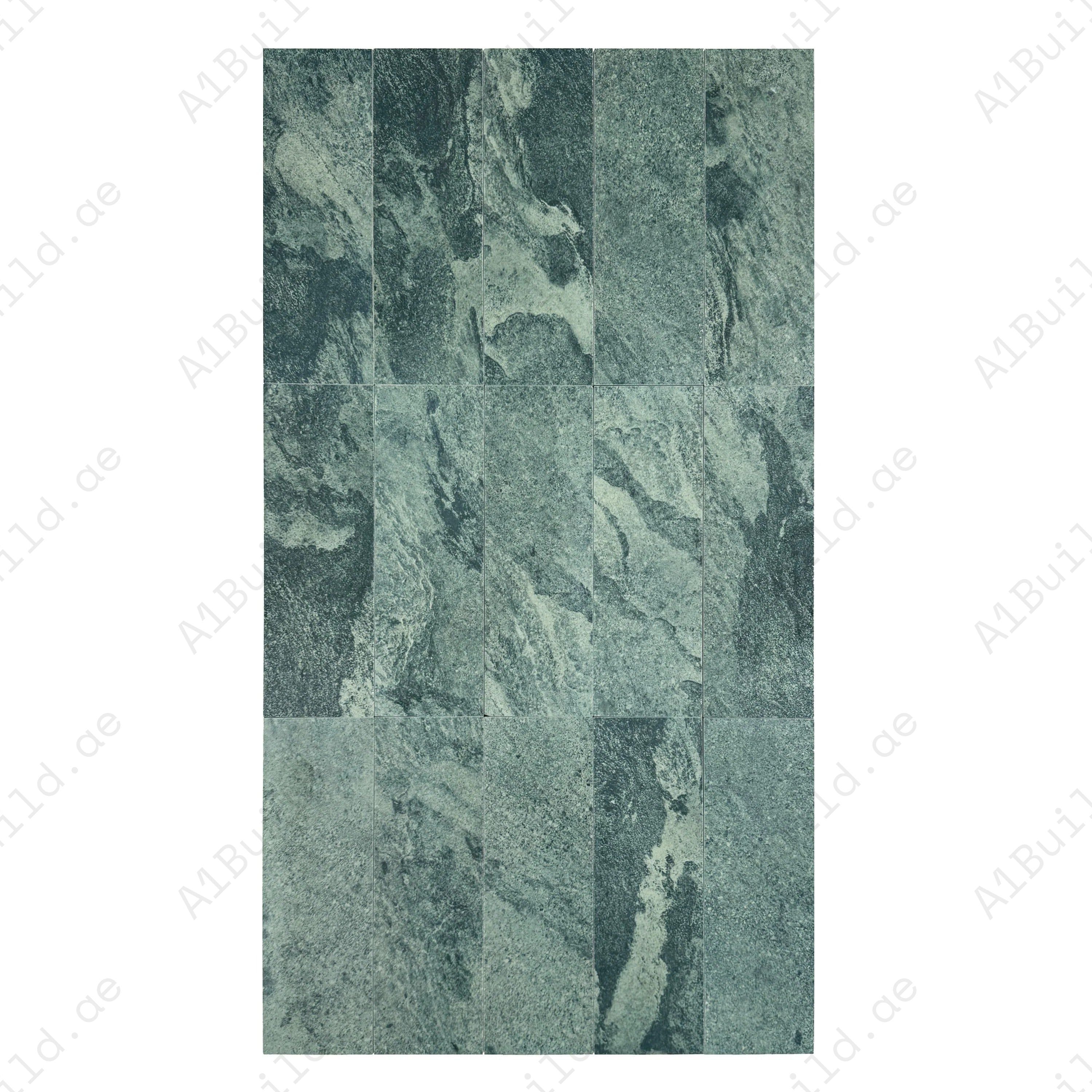 Premium Sukabumi Green Pattern Porcelain Tile for pools, spas & water walls. Slip-resistant, UV-stable, eco-friendly and engineered for long-lasting durability.