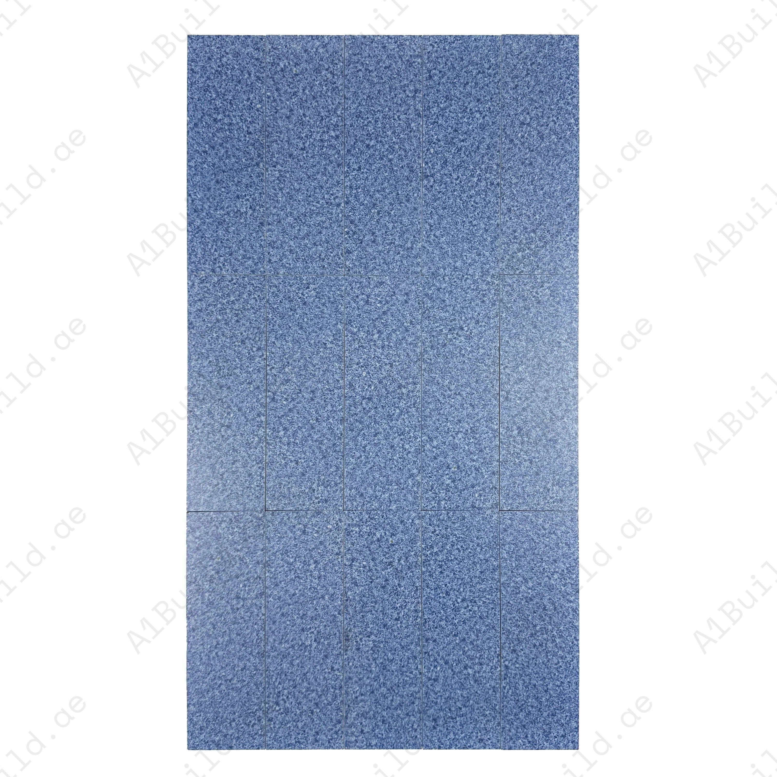 Premium Sukabumi Light Blue Porcelain Tile 100x300 mm for pools, spas & walls. Slip-resistant, UV-protected, eco-friendly, and made for long-lasting use.
