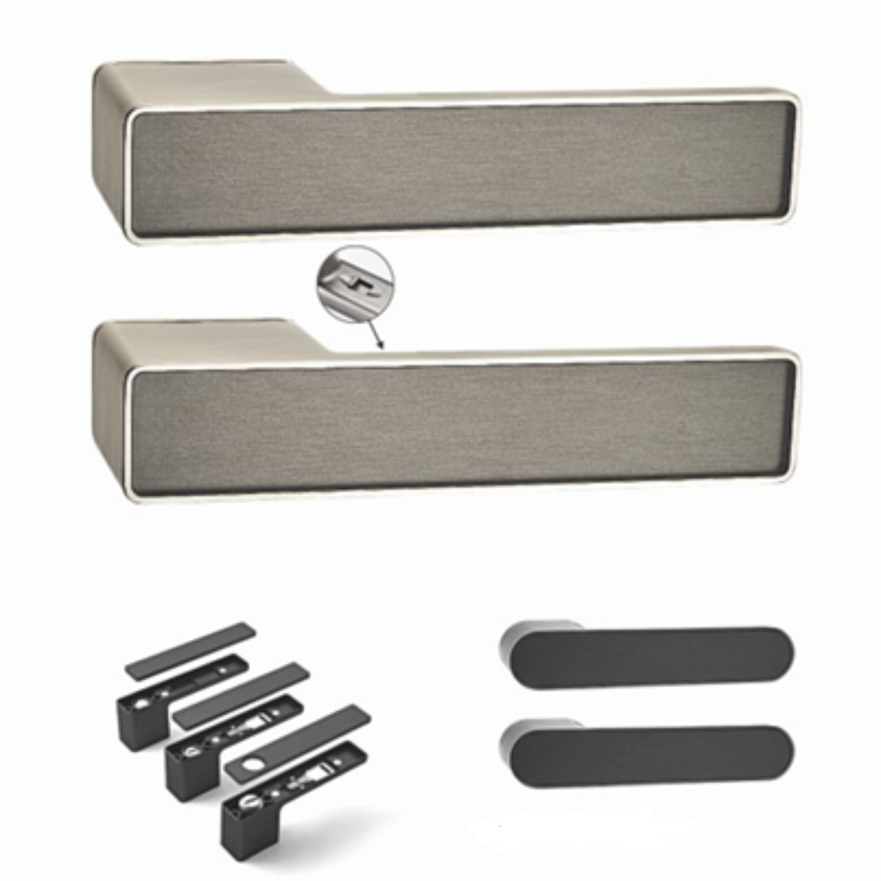 Premium minimalist magnetic door handle made from Aluminium alloy with smooth silent operation and modern design for luxury interiors.