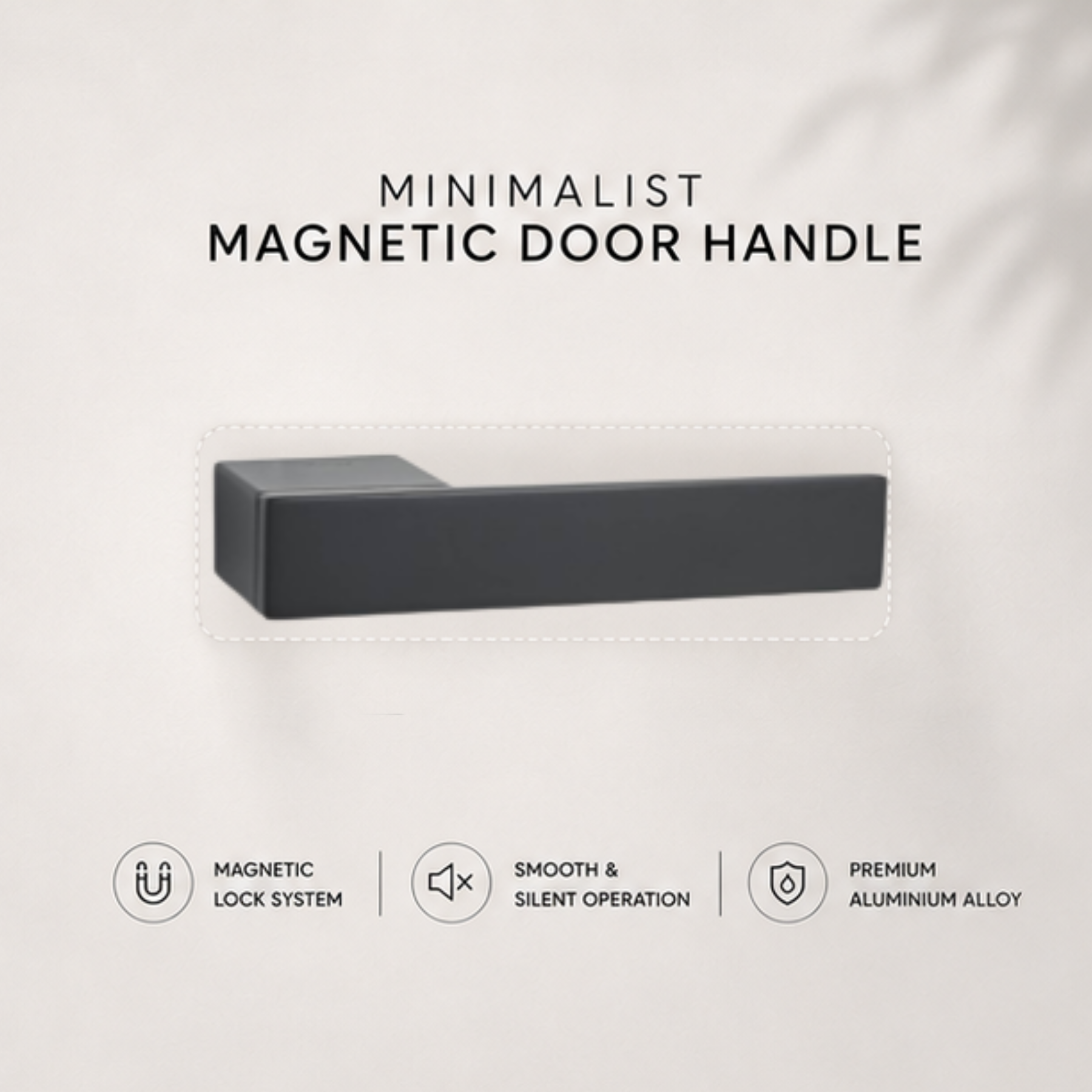 Premium zinc alloy minimalist door handle RH.9693 with black and satin finishes, designed for modern interiors, hotels, offices, and luxury homes.