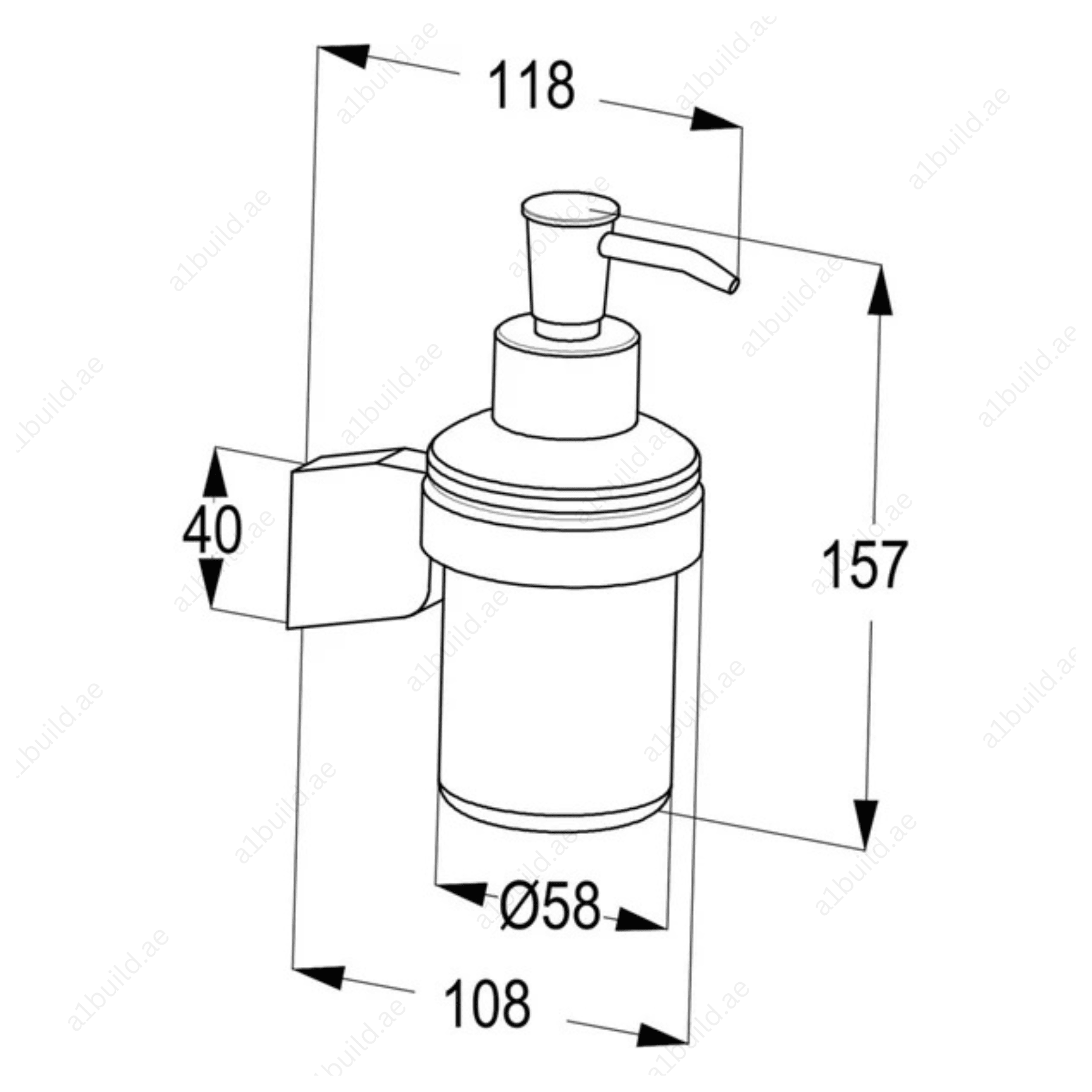 ProfileStarWall-MountedGlassSoapDispenserChromeFinishwithPump_3