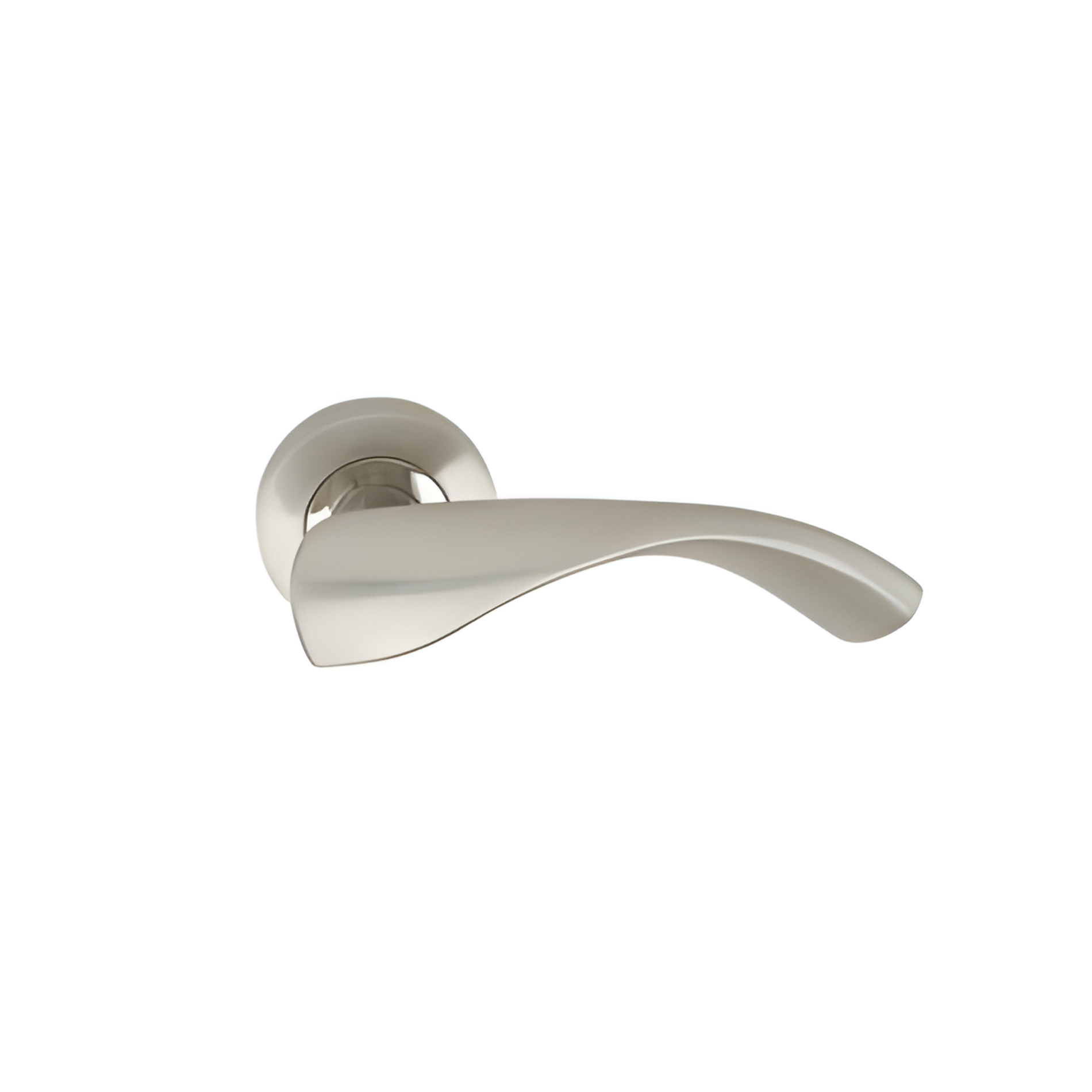 RH.9115 premium zinc alloy door handle in Satin Nickel Chrome Plated finish. Luxury architectural hardware for modern homes, hotels, offices, and interiors.