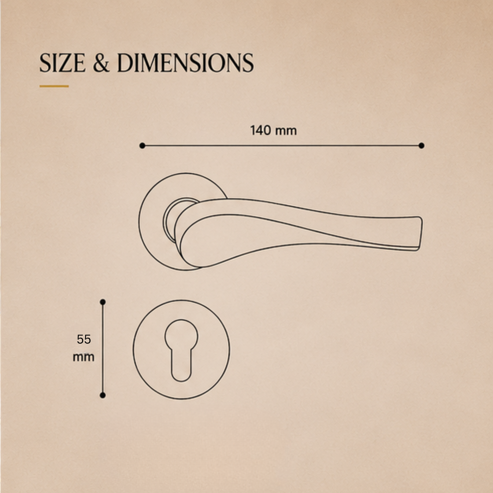 RH.9280 premium zinc alloy door handle in Satin Nickel finish. Modern architectural hardware for luxury homes, hotels, offices, and contemporary interiors.