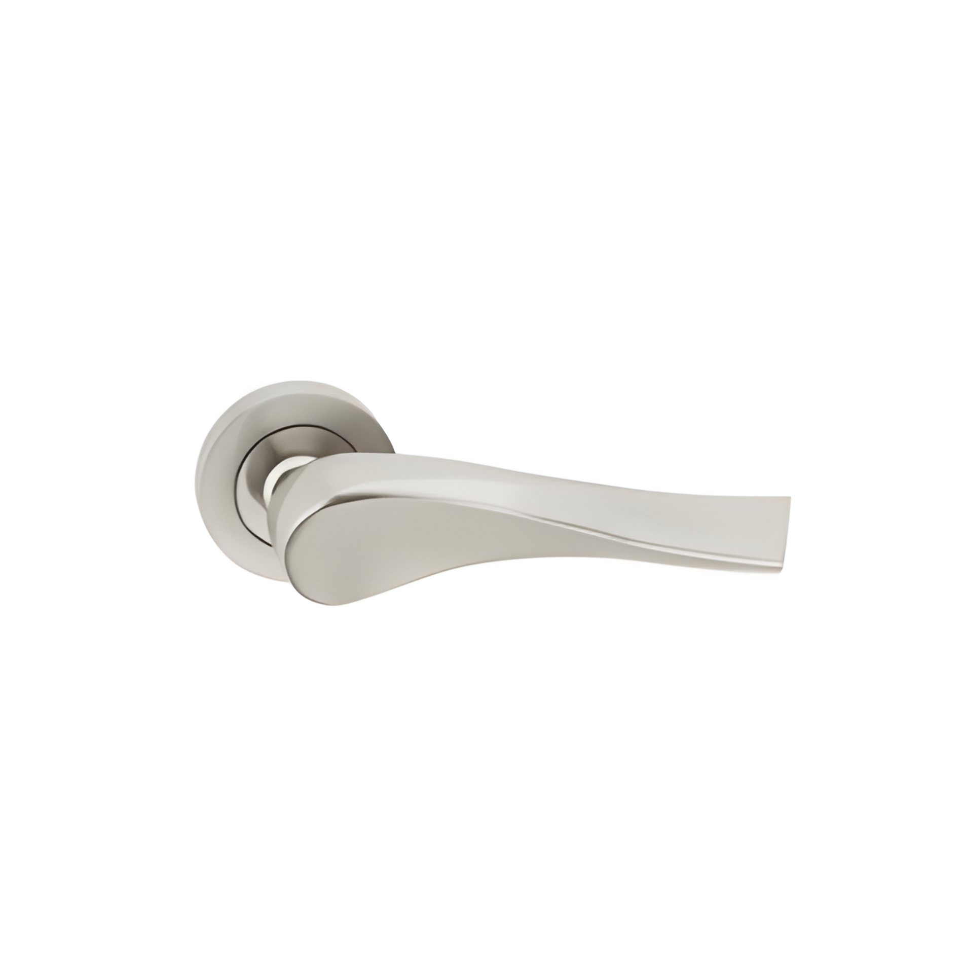 RH.9280 premium zinc alloy door handle in Satin Nickel finish. Modern architectural hardware for luxury homes, hotels, offices, and contemporary interiors.