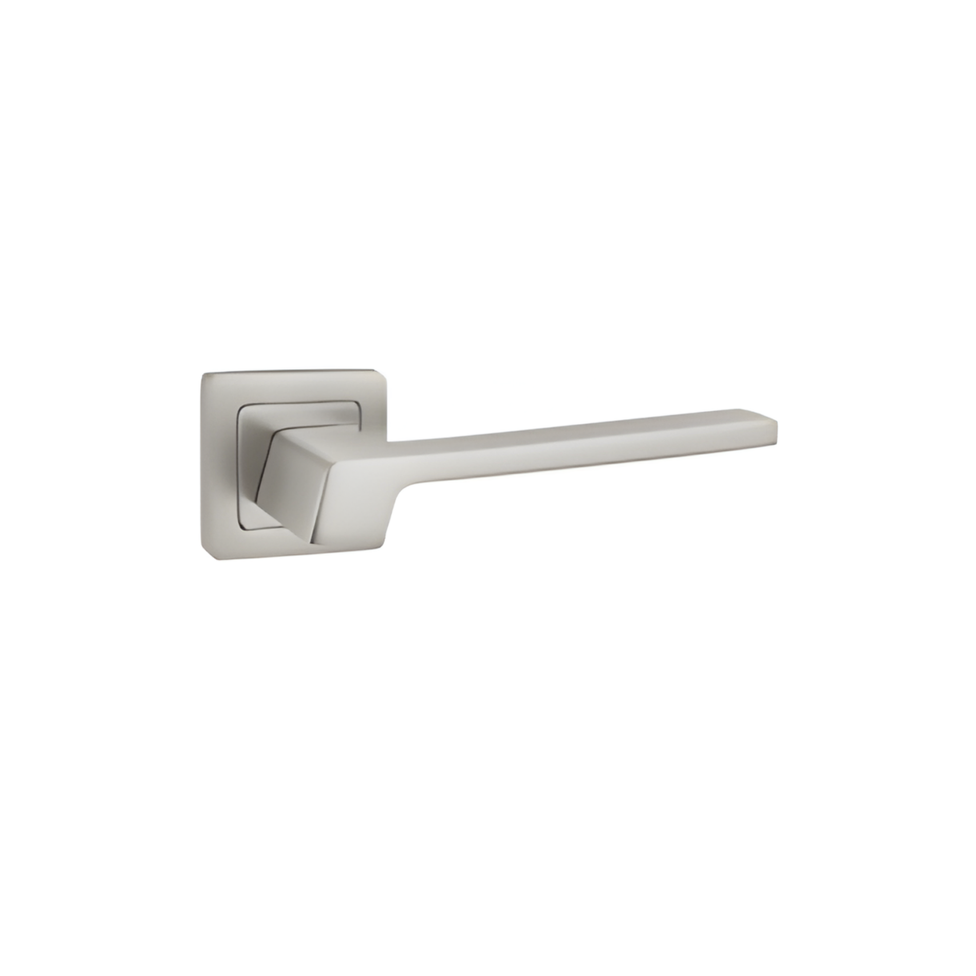 RH.9438 premium zinc alloy door handle in Matt Satin Nickel finish. Durable modern architectural hardware for homes, hotels, and offices.