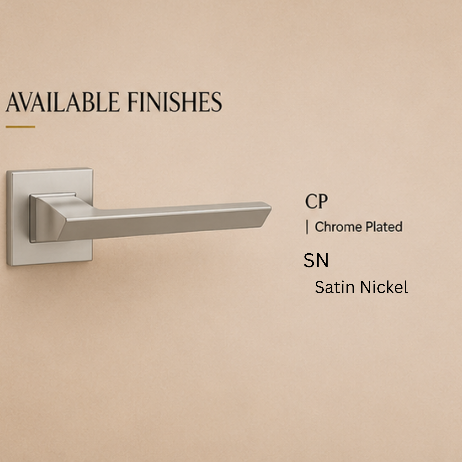 RH.9568 premium zinc alloy door handle in Satin Nickel Chrome Plated finish. Luxury architectural hardware for modern homes, hotels, offices, and interiors.