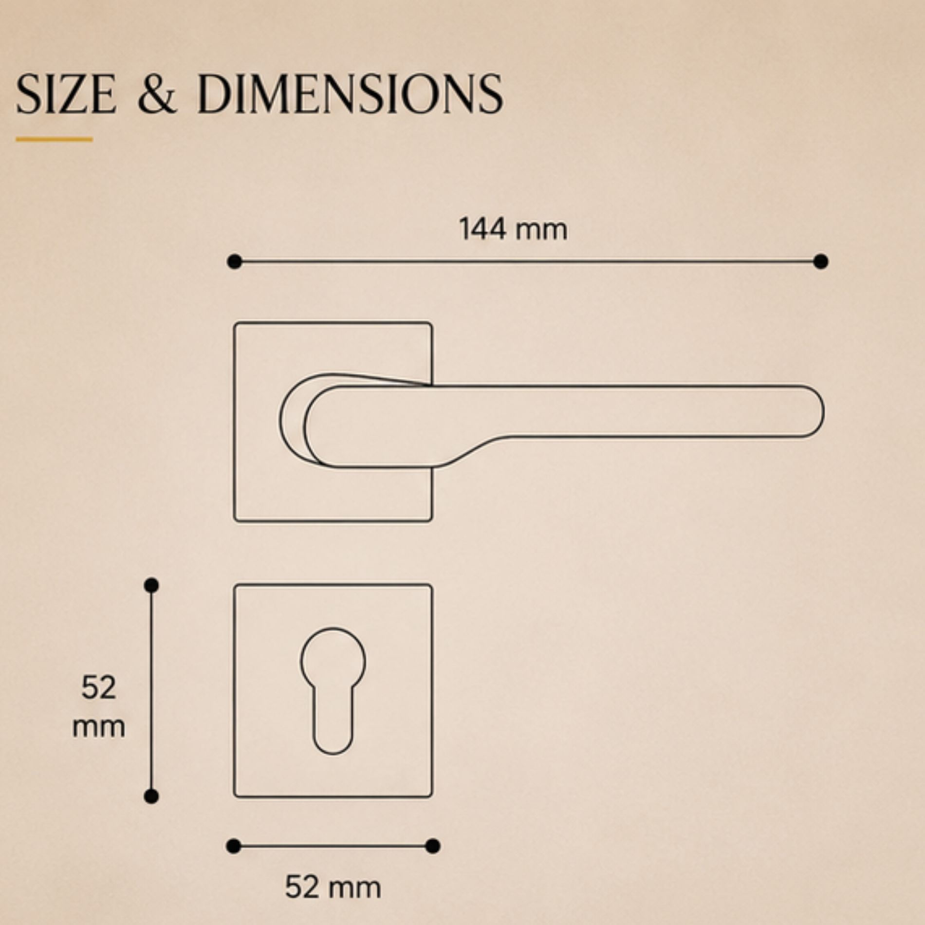 RH.9610 luxury zinc alloy door handle in Black and Matt Satin Nickel PVD finish. Premium modern architectural hardware for stylish interiors.