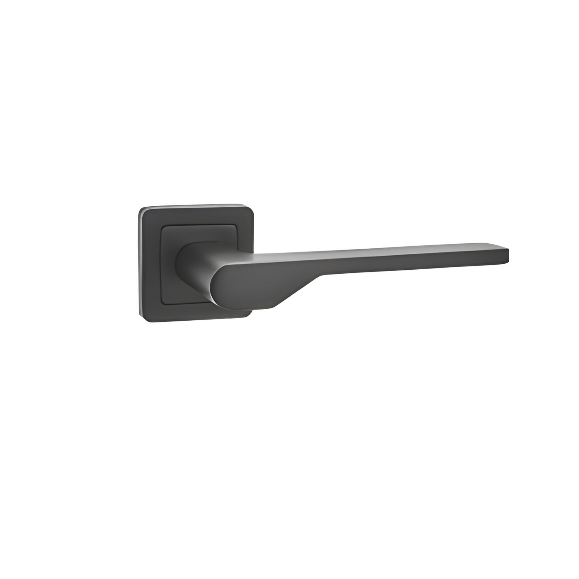 RH.9615 premium zinc alloy door handle in Black finish. Modern architectural hardware for luxury homes, offices, hotels, and contemporary interiors.