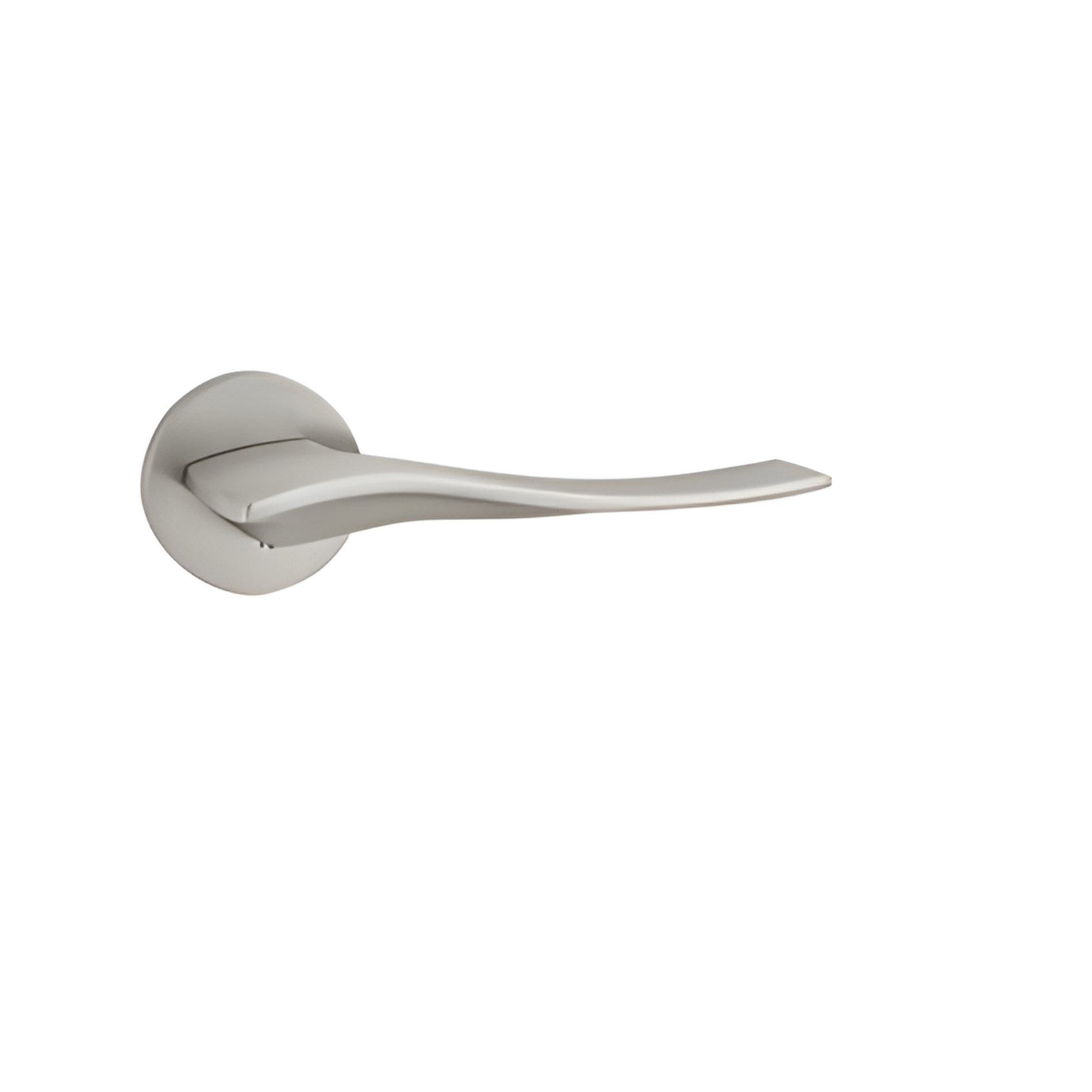 RH.9681 premium zinc alloy door handle in Matt Satin Nickel finish. Modern architectural hardware for luxury homes, offices, and interiors.