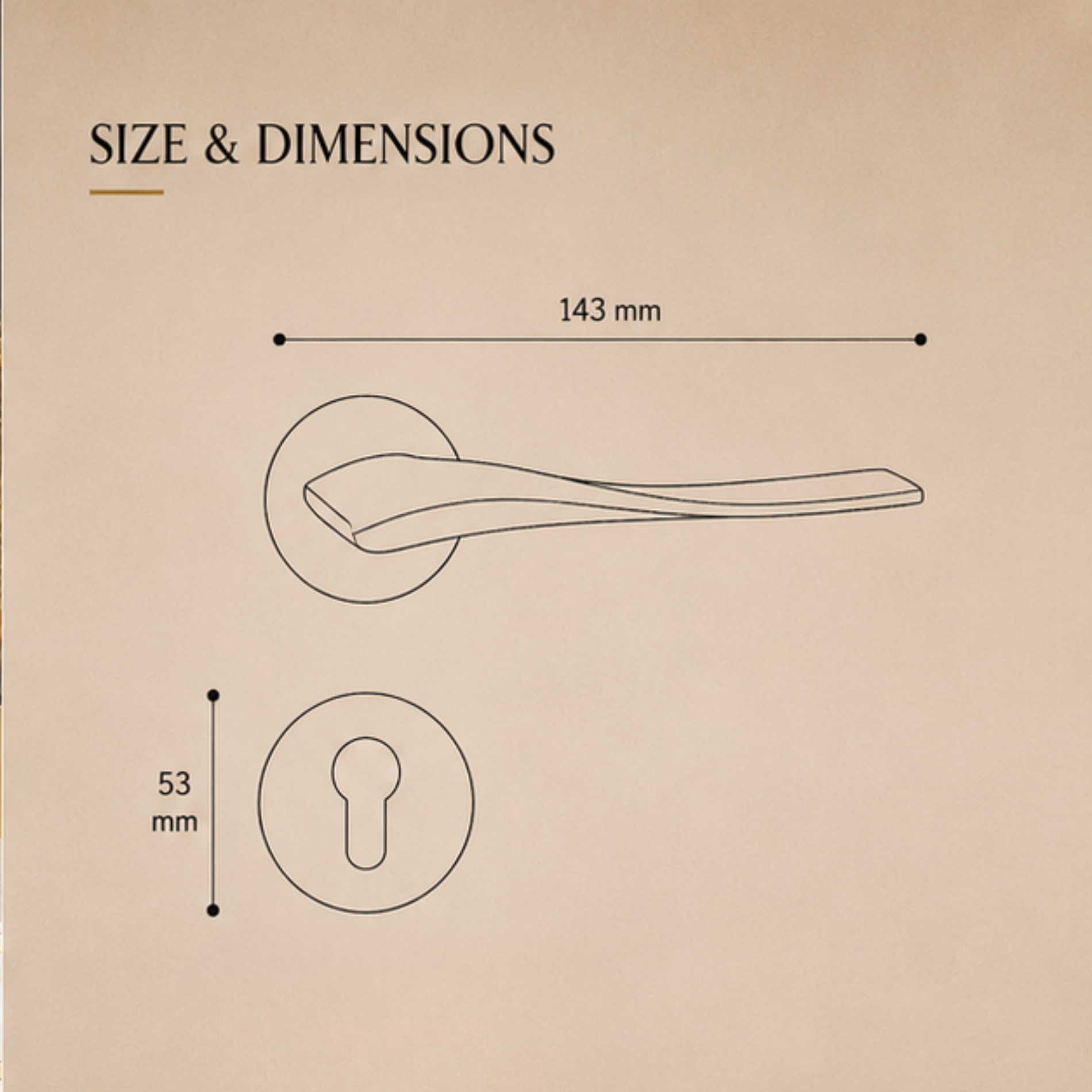RH.9681 premium zinc alloy door handle in Matt Satin Nickel finish. Modern architectural hardware for luxury homes, offices, and interiors.