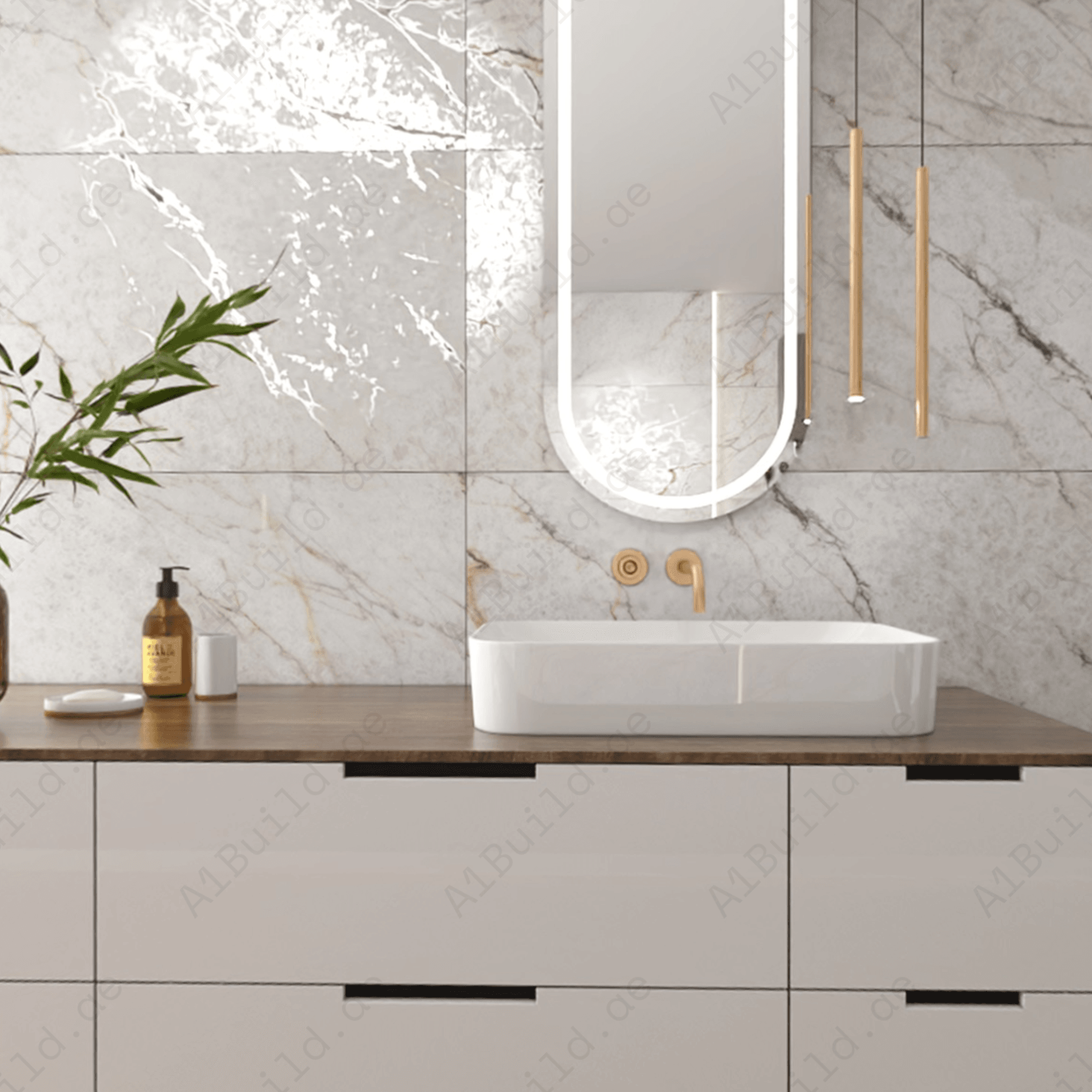 ROCIADO Porcelain Tile 600x1200mm – 9MM Thick with Glitter on Matt Finish