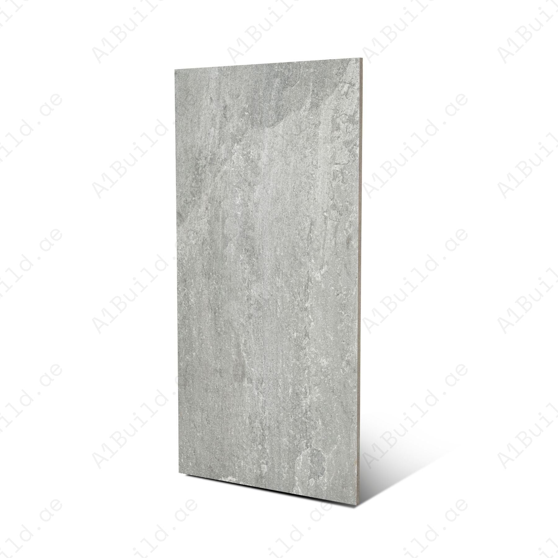Rasa Grey matt porcelain tile 60x120cm x2mm with natural stone texture, durable large format surface ideal for modern floors, walls and stylish interiors.