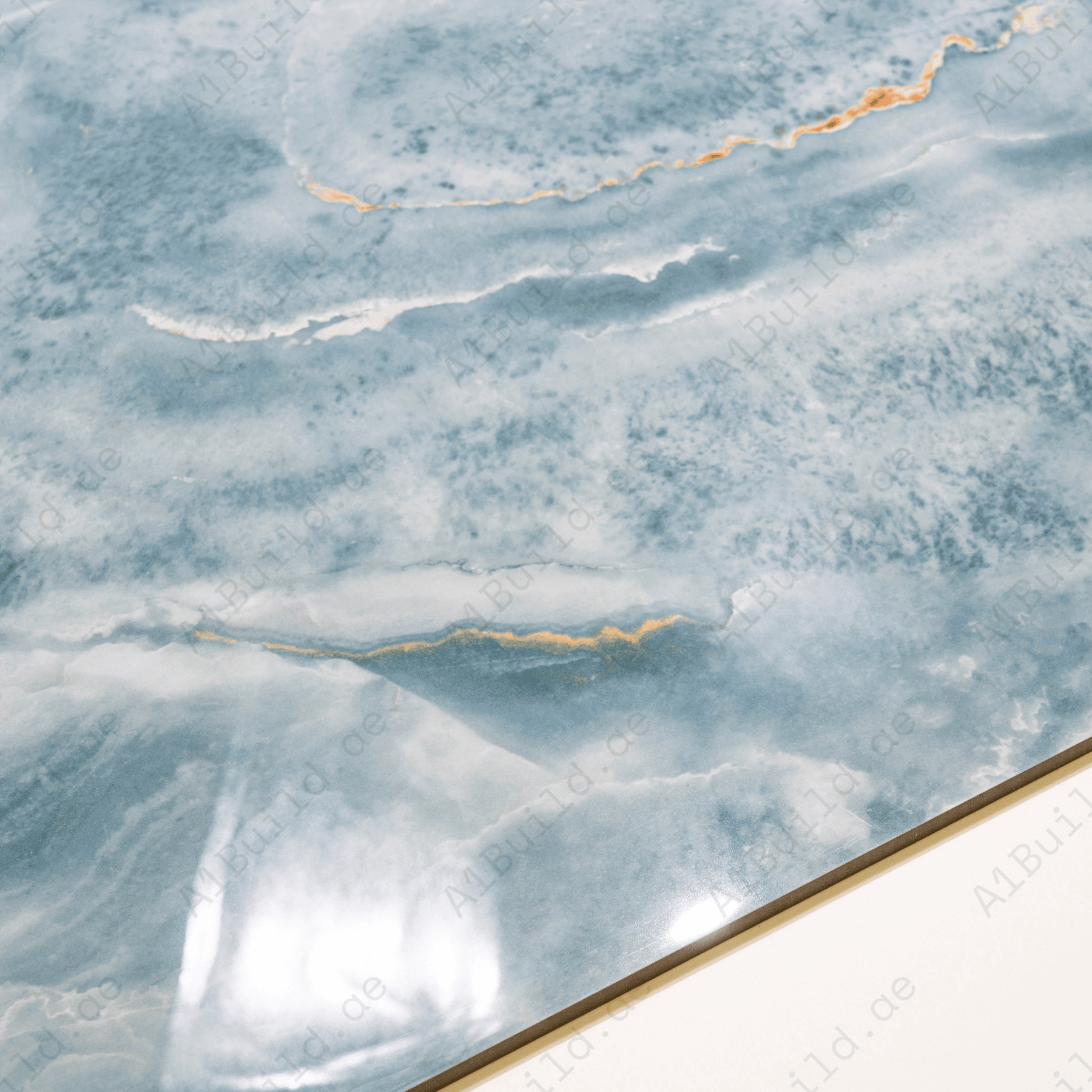 Regal Aqua porcelain tile 60x120cm 9mm thickness, aqua marble look design, durable porcelain tile, ideal for modern floors and walls.