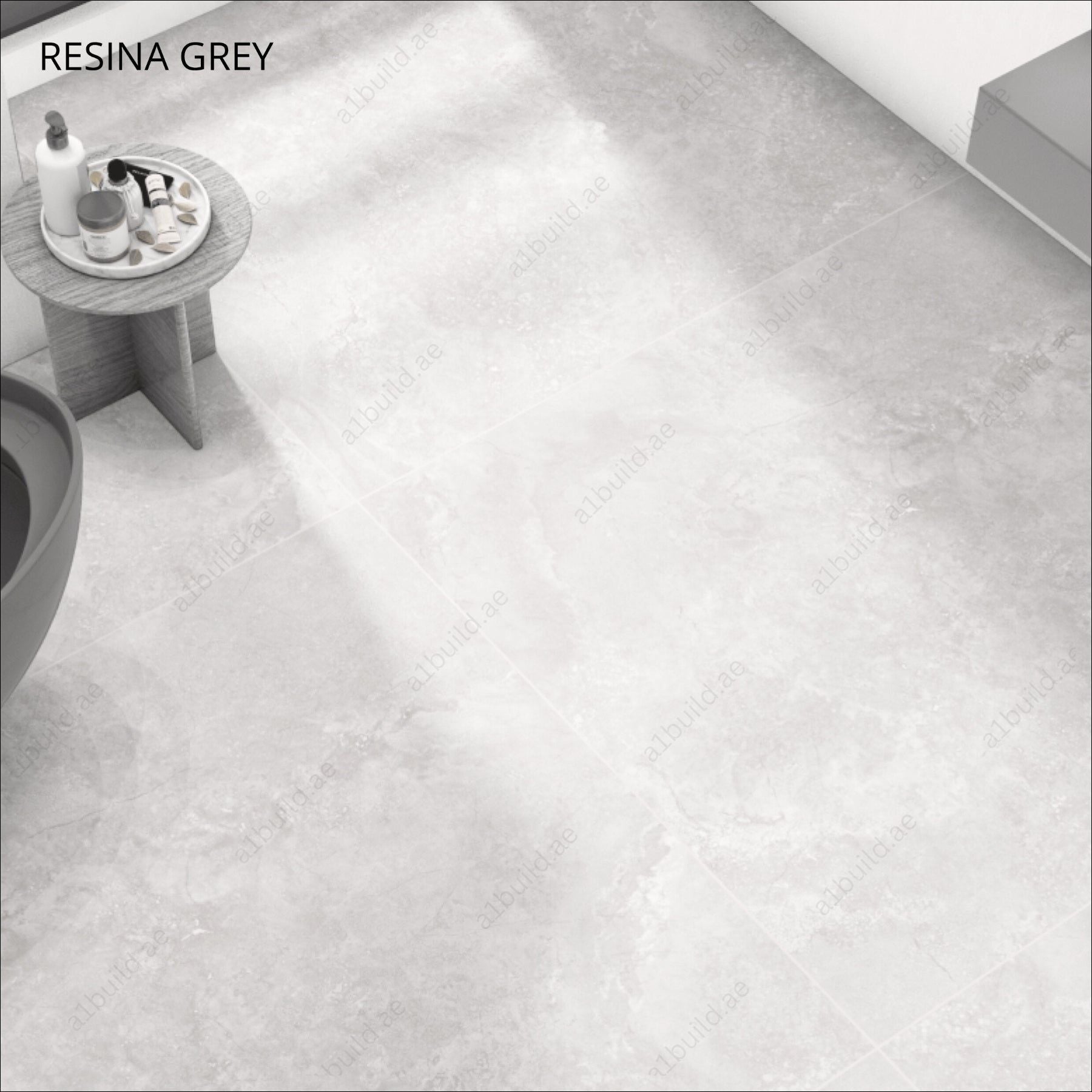 Resina Grey (120X120cm 09mm Random Carving Matt Porcelain Tiles for Indoor Spaces)