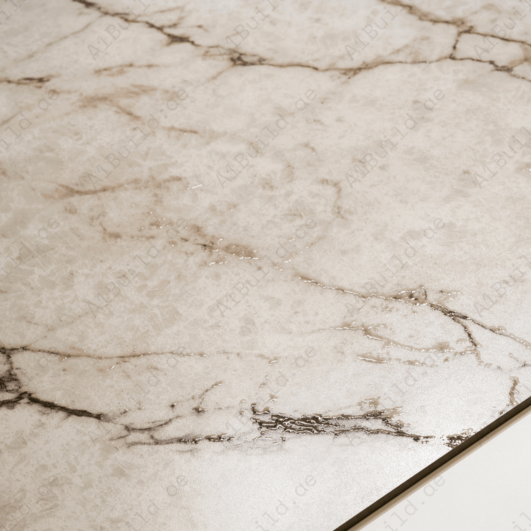 Rociado porcelain tile 60x120cm 9mm thickness, light grey marble look design, durable porcelain tile ideal for modern floors and walls.