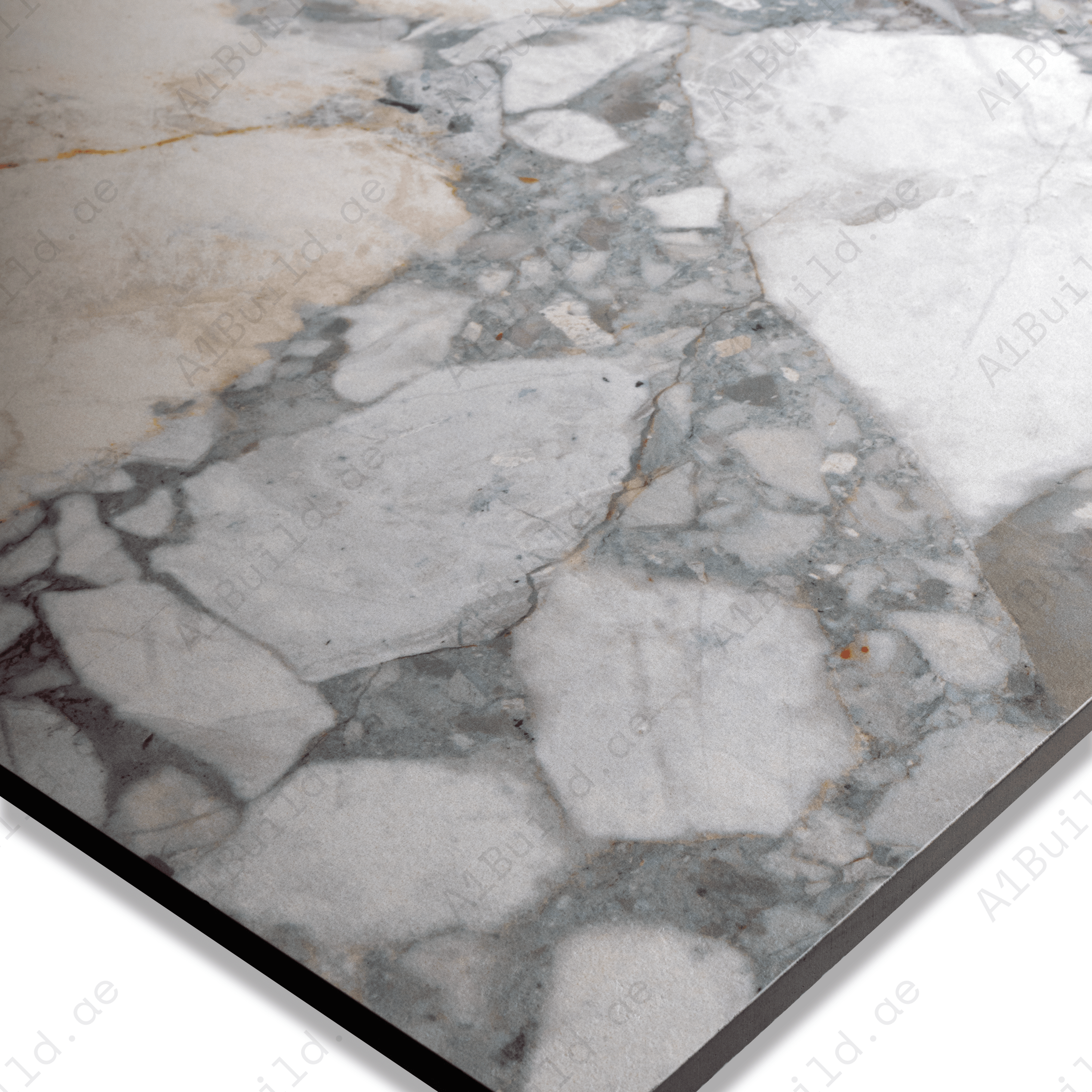 Rock Monti Venato Grey & Off White Porcelain Tile 60x120cm with Antiglare Matt finish. Premium 9mm thickness, stylish and durable. Perfect for walls and floor
