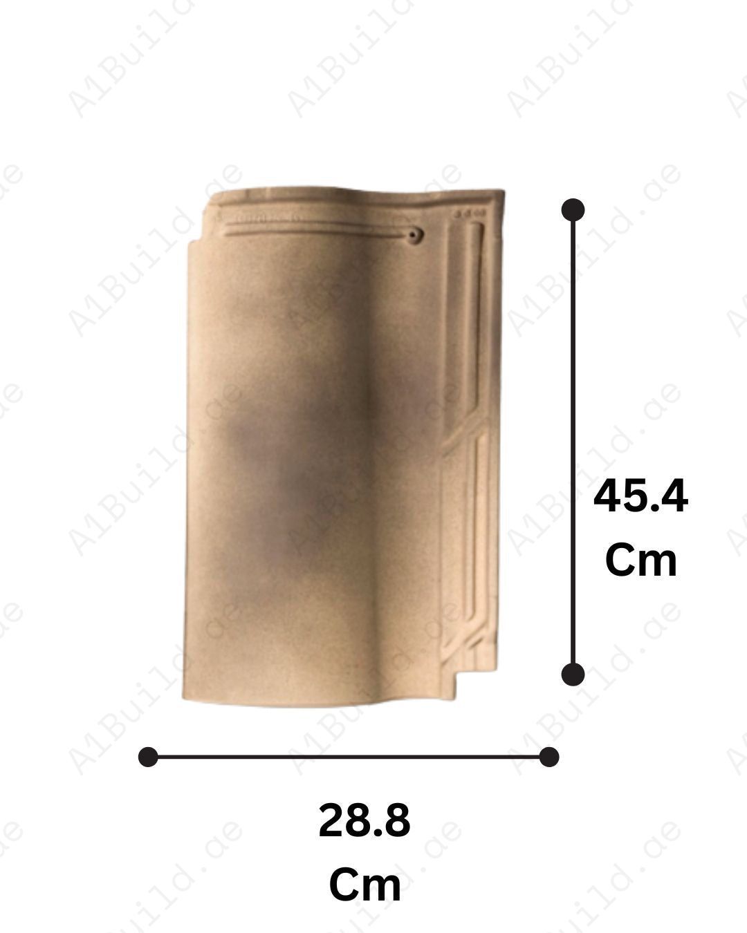 Rustico Arena roof tile — rustic beige finish, durable ceramic body, 50-year reliability, stylish for warm-tone modern home designs.