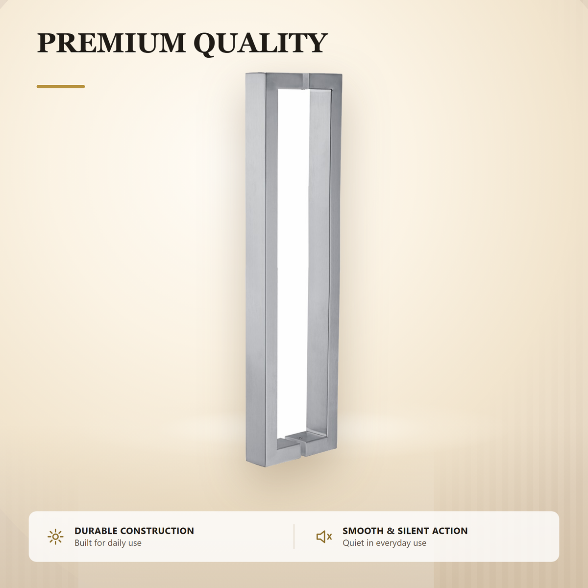 SC-601.SS premium stainless steel pull handle from the Stainless Steel Door Lock Series. 600, 800, 1000, 1200 mm lengths, 560, 760, 1000, 1160 mm centres, 25 × 40 mm section. Built for smooth, reliable everyday use.