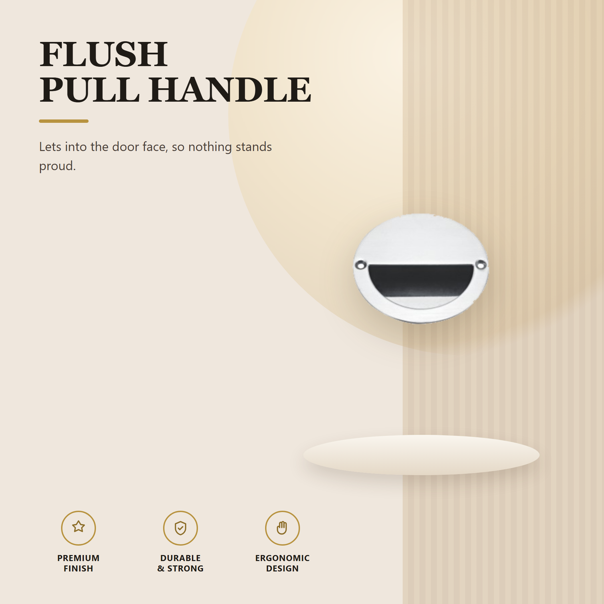 SC-900.SS premium stainless steel round flush pull from the Stainless Steel Door Handle Series. round flush pull in 60, 65, 70 and 90 mm, 20 mm deep. Built for smooth, reliable everyday use.