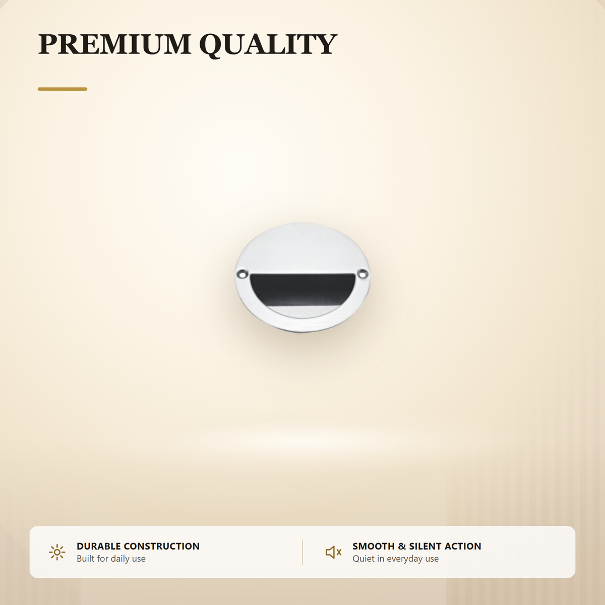 SC-900.SS premium stainless steel round flush pull from the Stainless Steel Door Handle Series. round flush pull in 60, 65, 70 and 90 mm, 20 mm deep. Built for smooth, reliable everyday use.