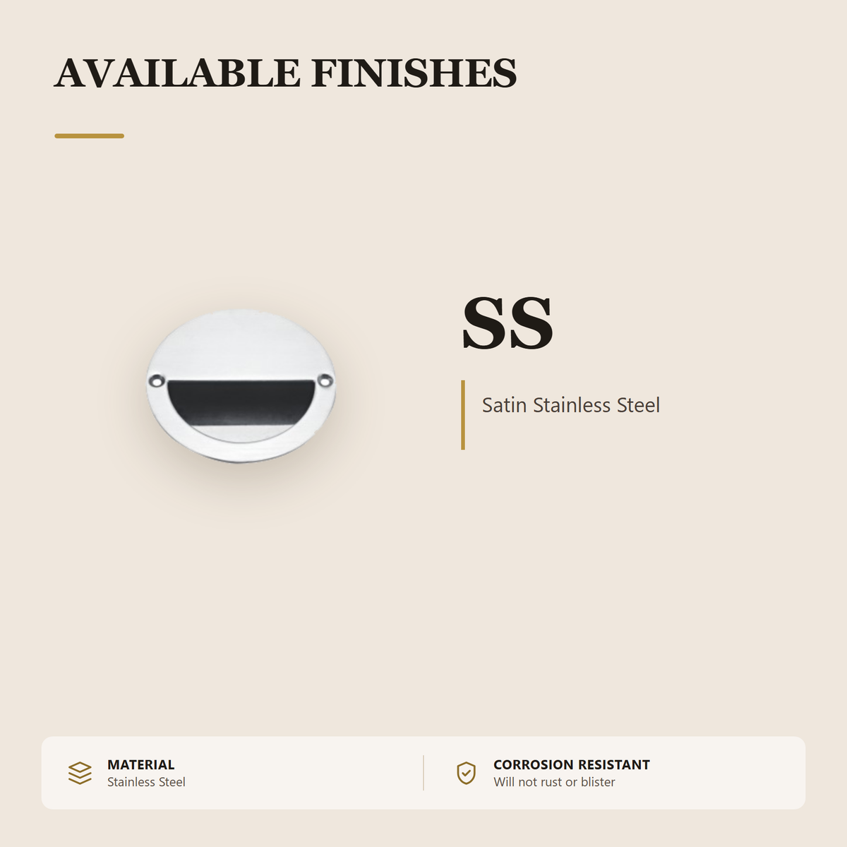 SC-900.SS premium stainless steel round flush pull from the Stainless Steel Door Handle Series. round flush pull in 60, 65, 70 and 90 mm, 20 mm deep. Built for smooth, reliable everyday use.