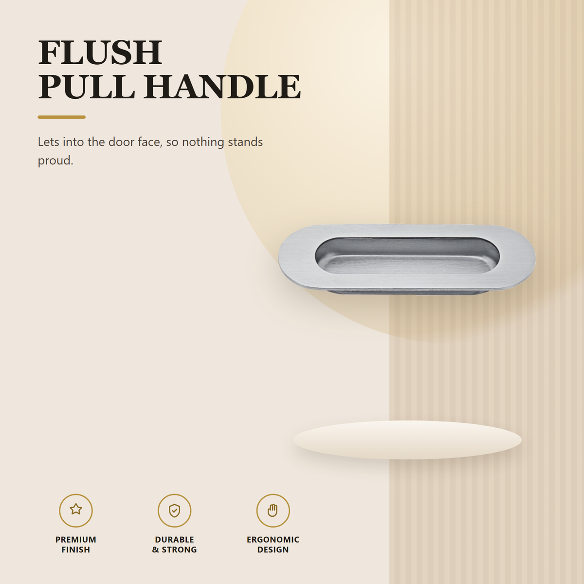 SC-902.SS premium stainless steel oval flush pull from the Stainless Steel Door Handle Series. Oval flush pull, 120 and 150 mm lengths in 40 and 50 mm heights. Built for smooth, reliable everyday use.