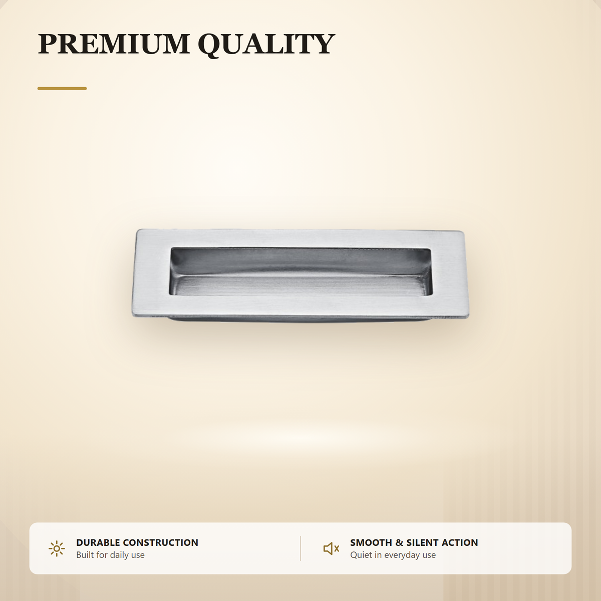 SC-904.SS premium stainless steel rectangular flush pull from the Stainless Steel Door Handle Series. Rectangular flush pull, 150 x 50 mm. Built for smooth, reliable everyday use.