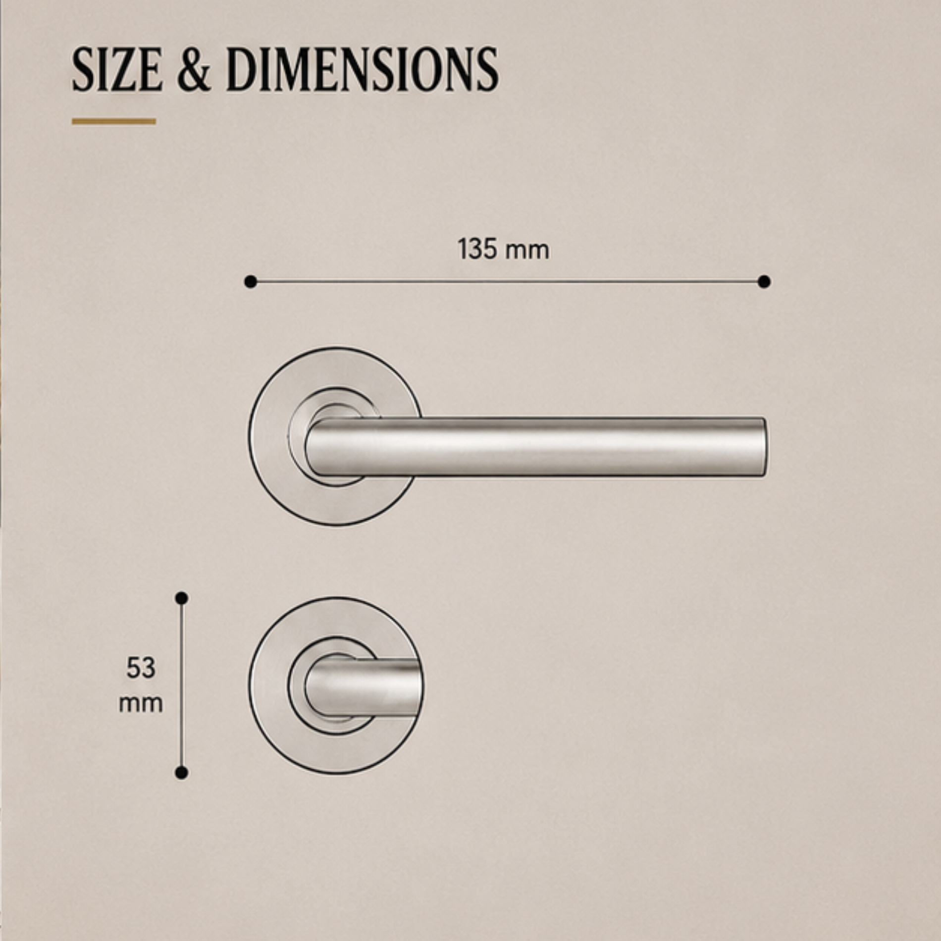SRH.05 premium stainless steel door lock handle with a brushed finish. A stylish choice for luxury homes, hotels, offices, and contemporary interior spaces.