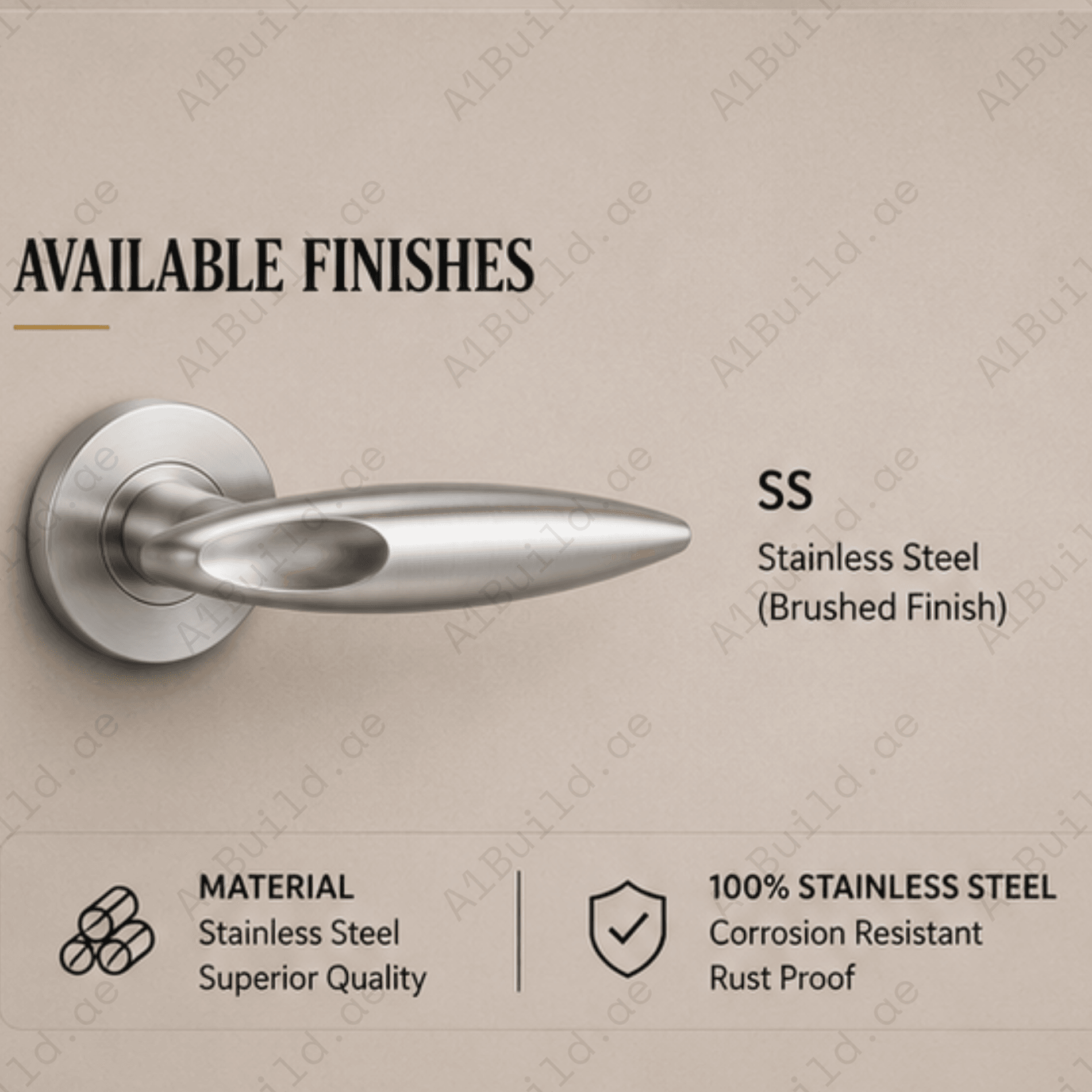 SRH.211 premium stainless steel door handle with a sleek brushed finish. Perfect for luxury homes, hotels, offices, and modern interior spaces.