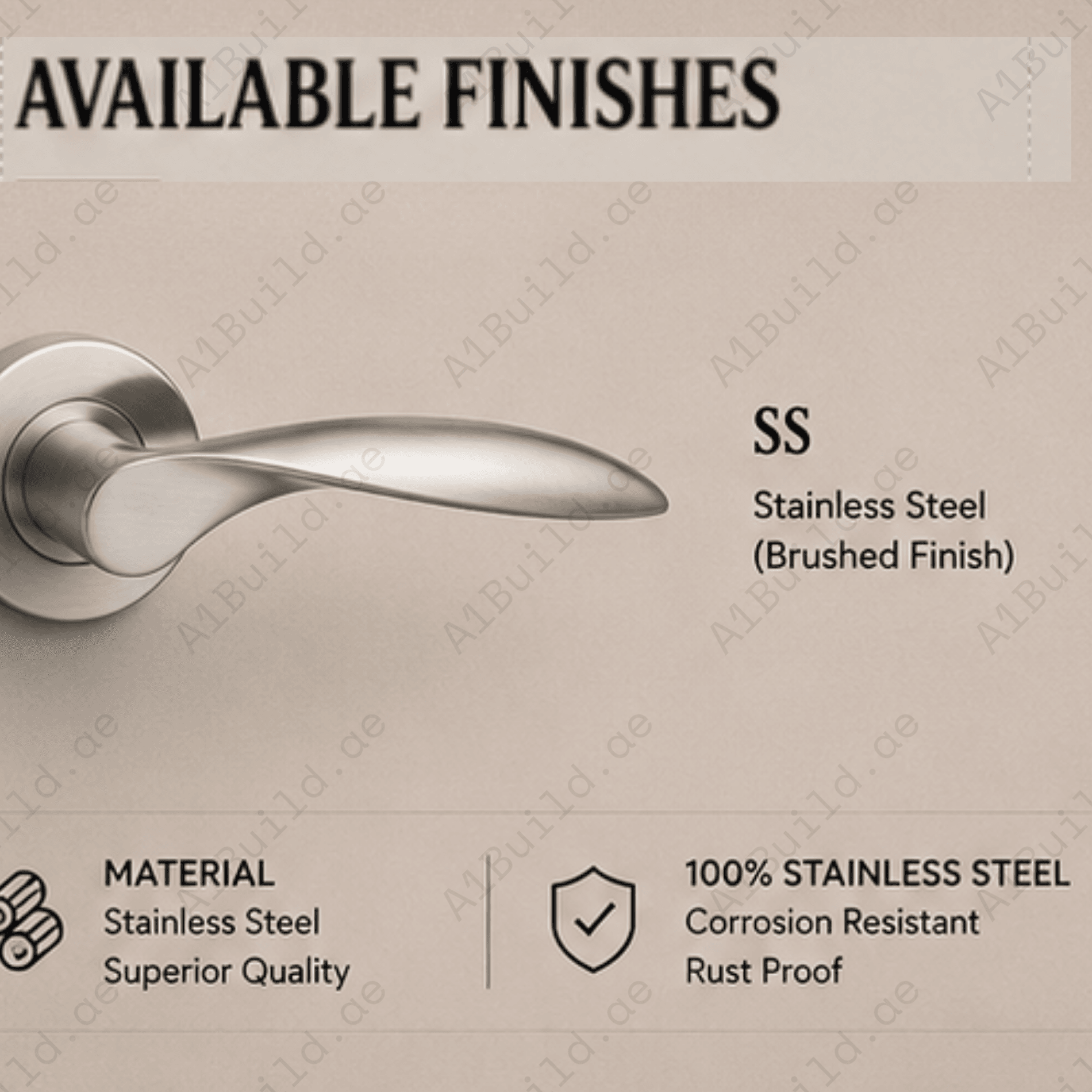 SRH.216 premium stainless steel door handle with a refined brushed finish. Perfect for luxury homes, hotels, offices, and contemporary interior spaces.
