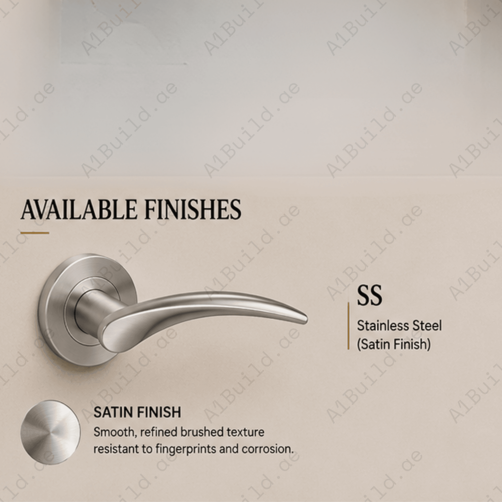 SRH.223 premium stainless steel door handle with a sleek brushed finish. Designed for luxury homes, hotels, offices, and stylish contemporary interior spaces.