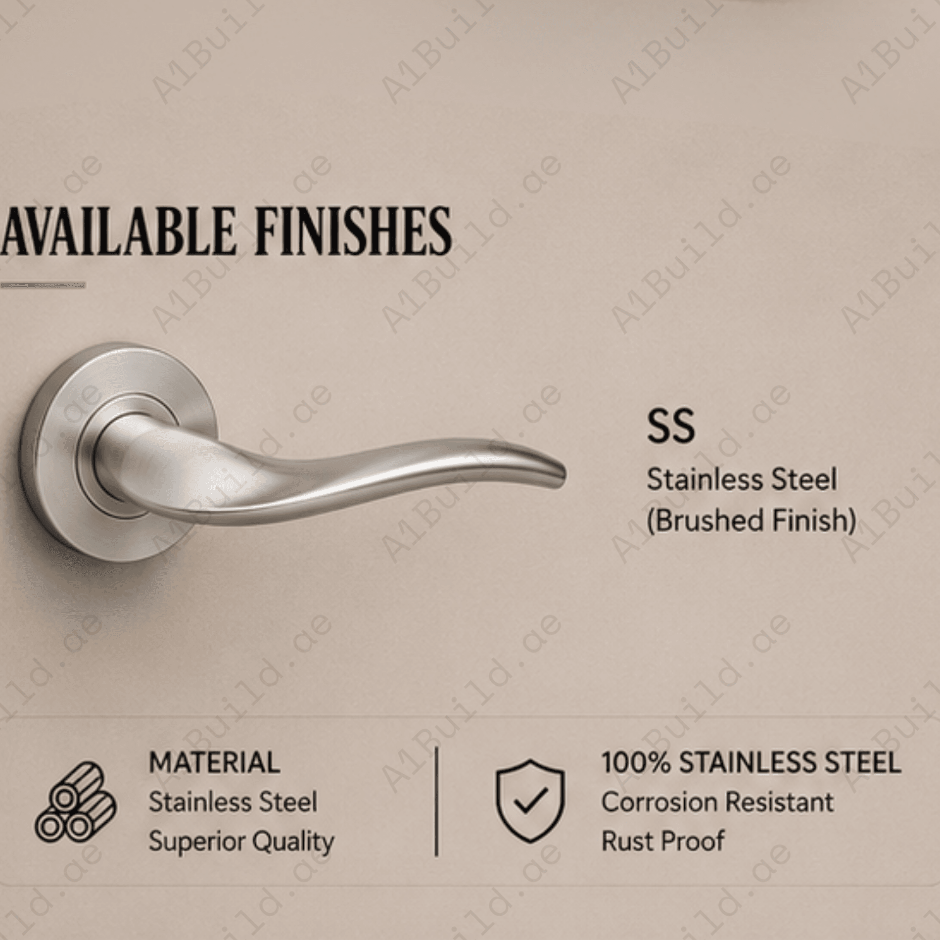 SRH.237 premium stainless steel door handle with a refined brushed finish. Designed for luxury homes, hotels, offices, and stylish modern interior spaces.
