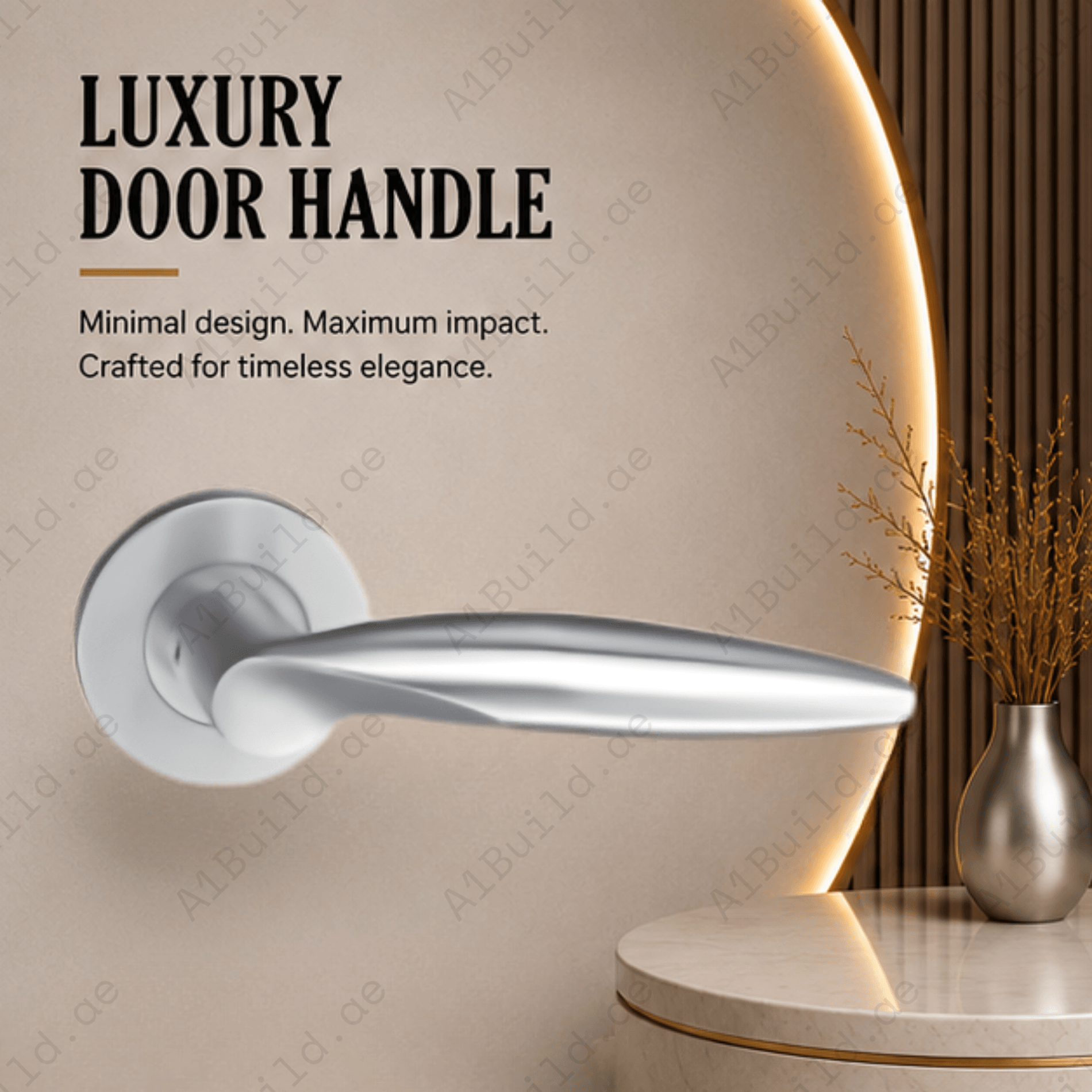SRH.238 premium stainless steel door handle with a sleek brushed finish. Perfect for luxury homes, hotels, offices, and contemporary interior spaces.