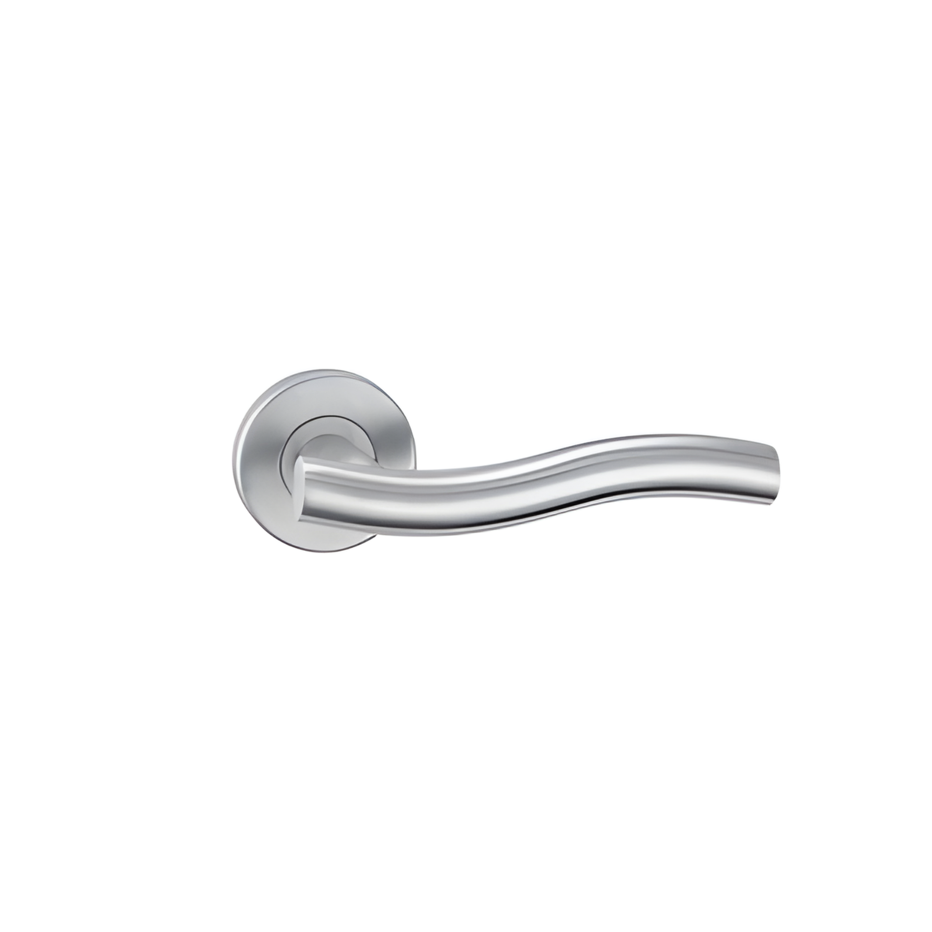 SRH.23 premium stainless steel door handle with a refined brushed finish. Designed for luxury homes, hotels, offices, and stylish contemporary interior spaces.