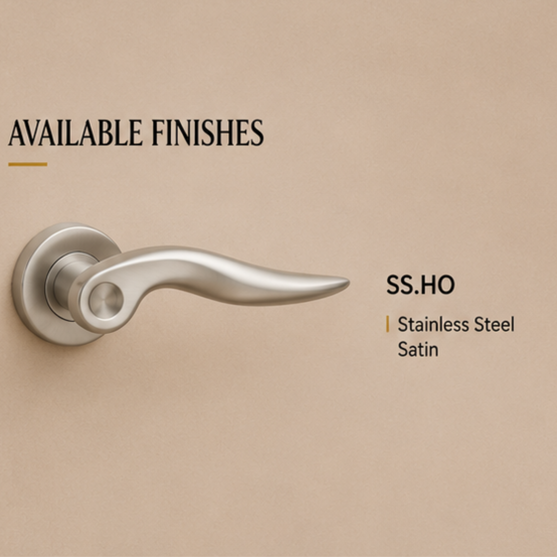 SRH.241.HO premium stainless steel door handle with a sleek brushed finish. Designed for luxury homes, hotels, offices, and contemporary interior spaces.