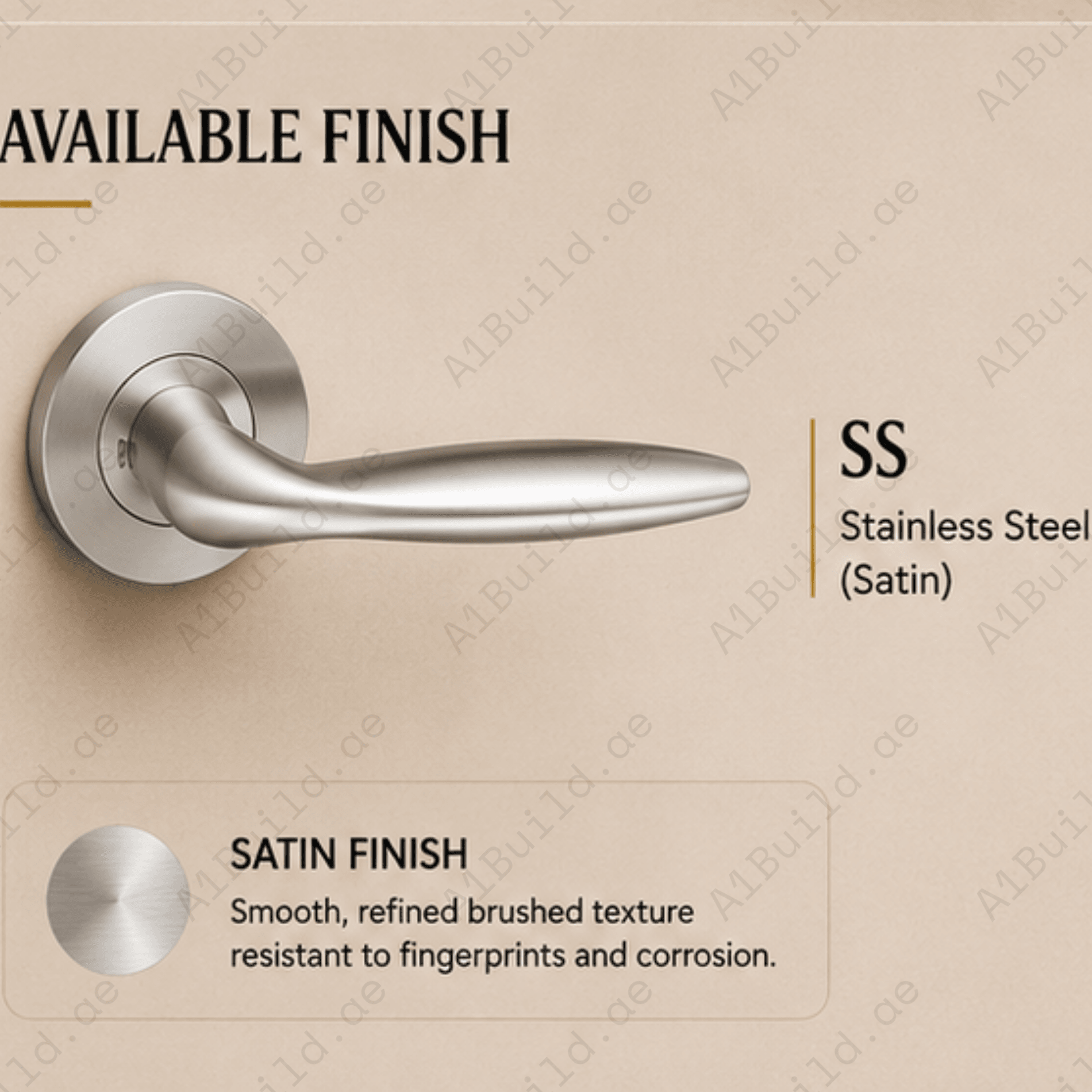 SRH.248 premium stainless steel door handle with a refined brushed finish. Designed for luxury homes, hotels, offices, and stylish modern interior spaces.
