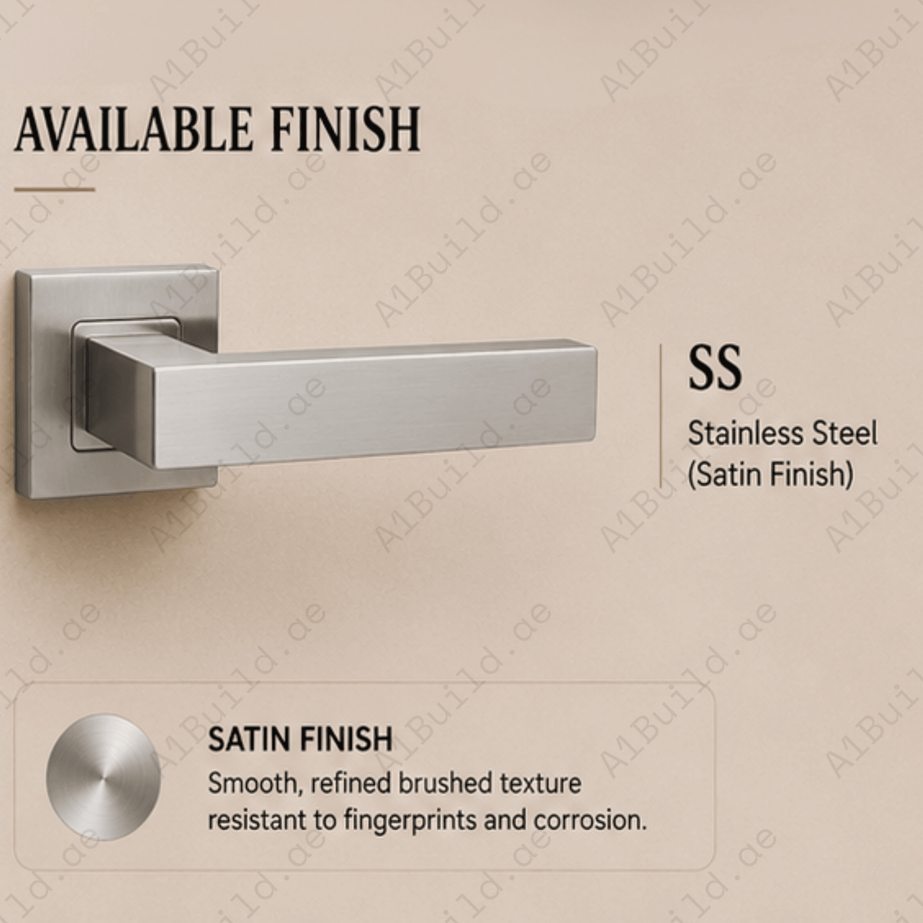 SRH.311.F premium stainless steel door handle with a refined brushed finish. Perfect for luxury homes, hotels, offices, and contemporary interior spaces.
