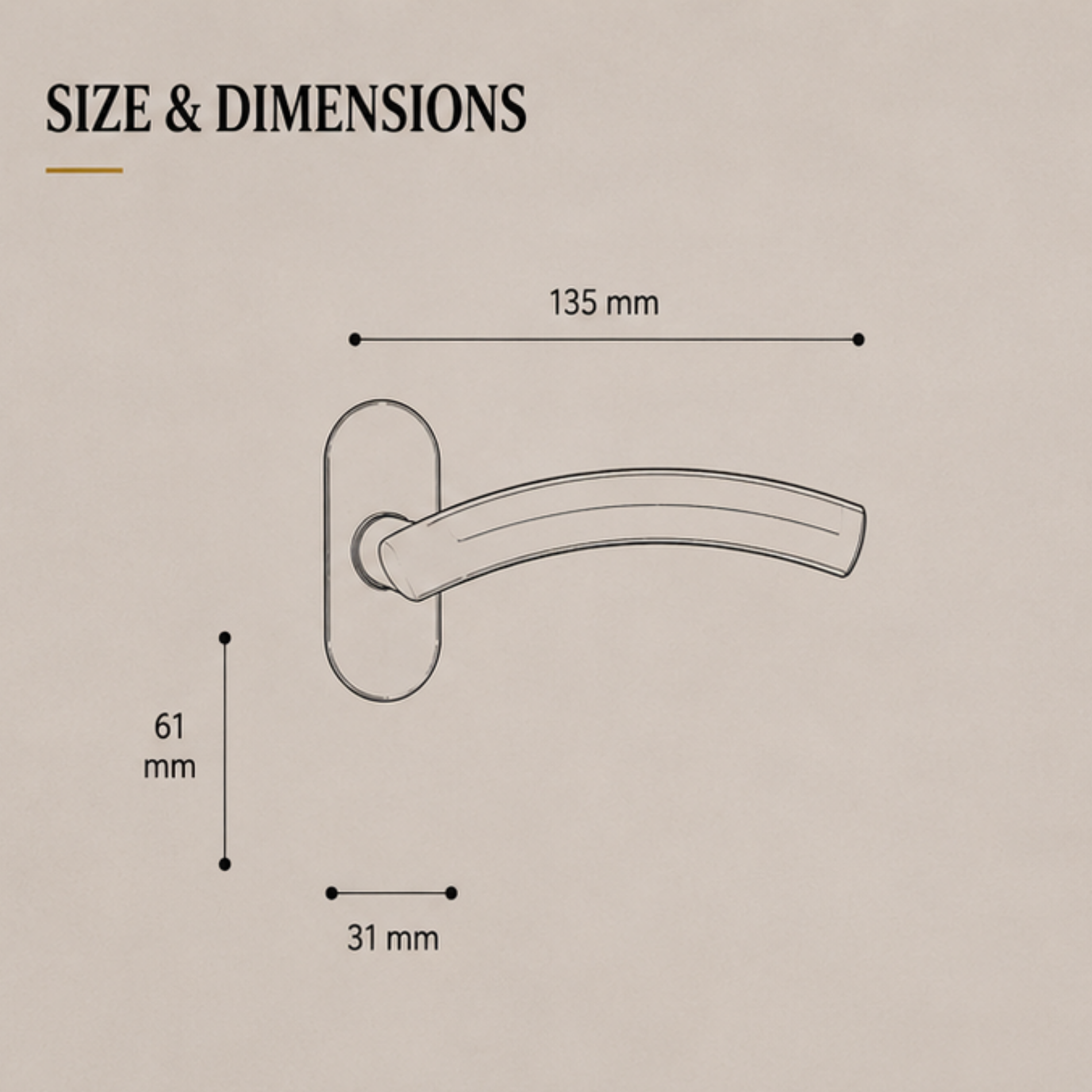 SRH.OV.03 premium stainless steel door handle with a sleek brushed finish. Perfect for luxury homes, hotels, offices, and contemporary interior spaces.