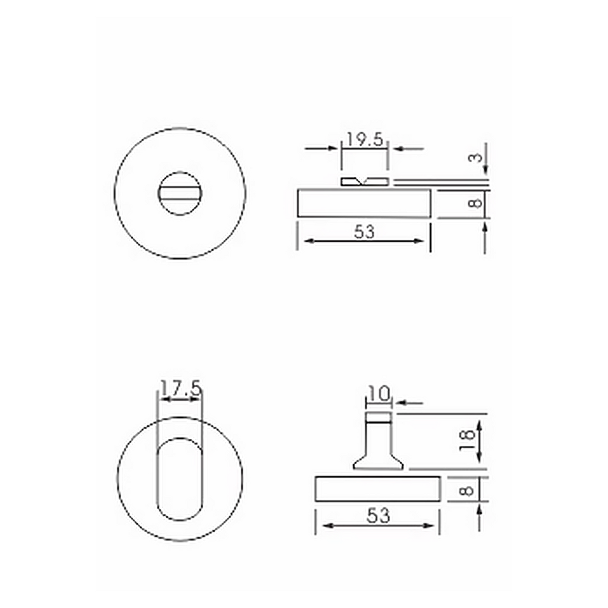 SW-03 – Premium Stainless Steel Bathroom Turn and Release (SS)