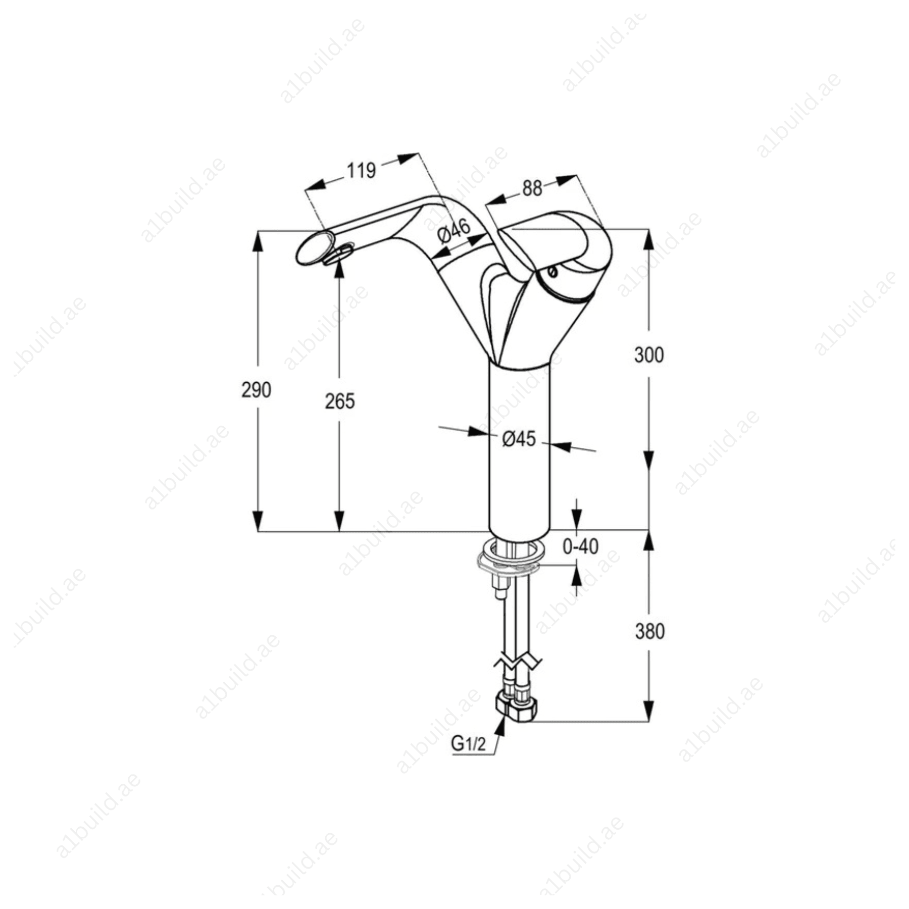 SWING Single Lever High-Raised Basin Mixer