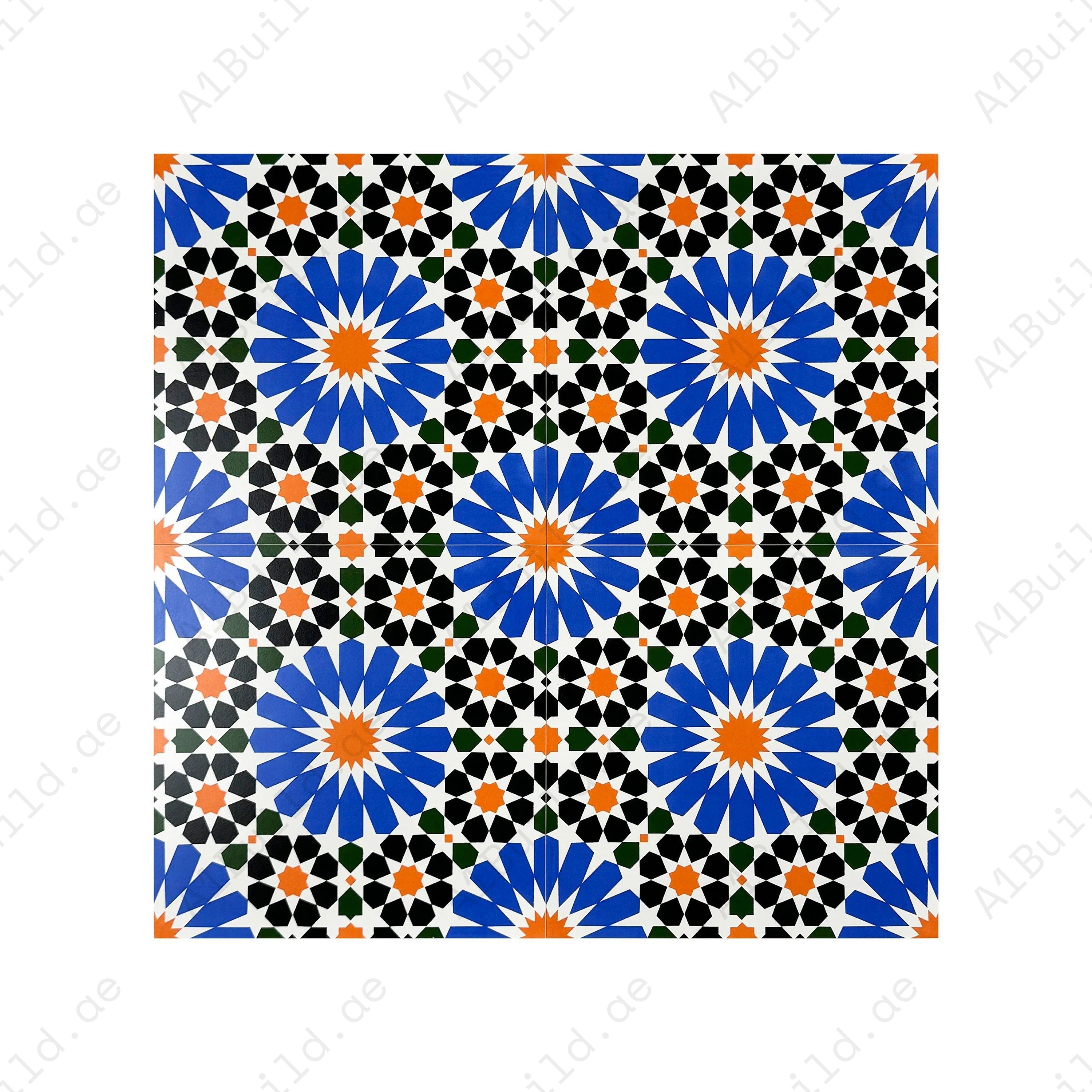 Sahara Splendor Moroccan Matte Ceramic Tile Pattern 303 – Premium ceramic tile with a matte finish, ideal for stylish walls, floors, kitchens, and bathrooms.