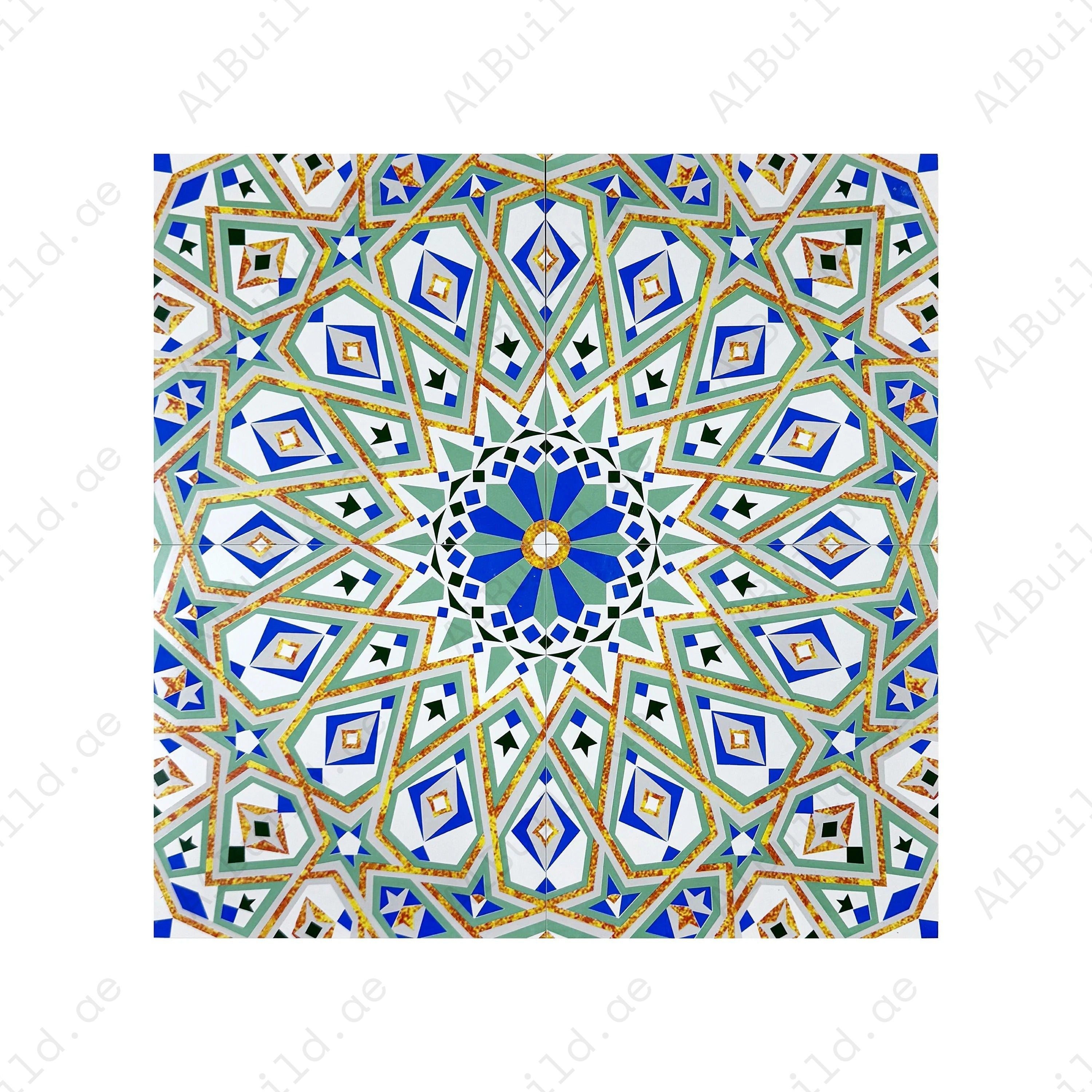 Sahara Splendor Moroccan Matte Ceramic Tile Pattern 304 – Premium ceramic tile with a matte finish, ideal for elegant walls, floors, kitchens, and bathrooms.