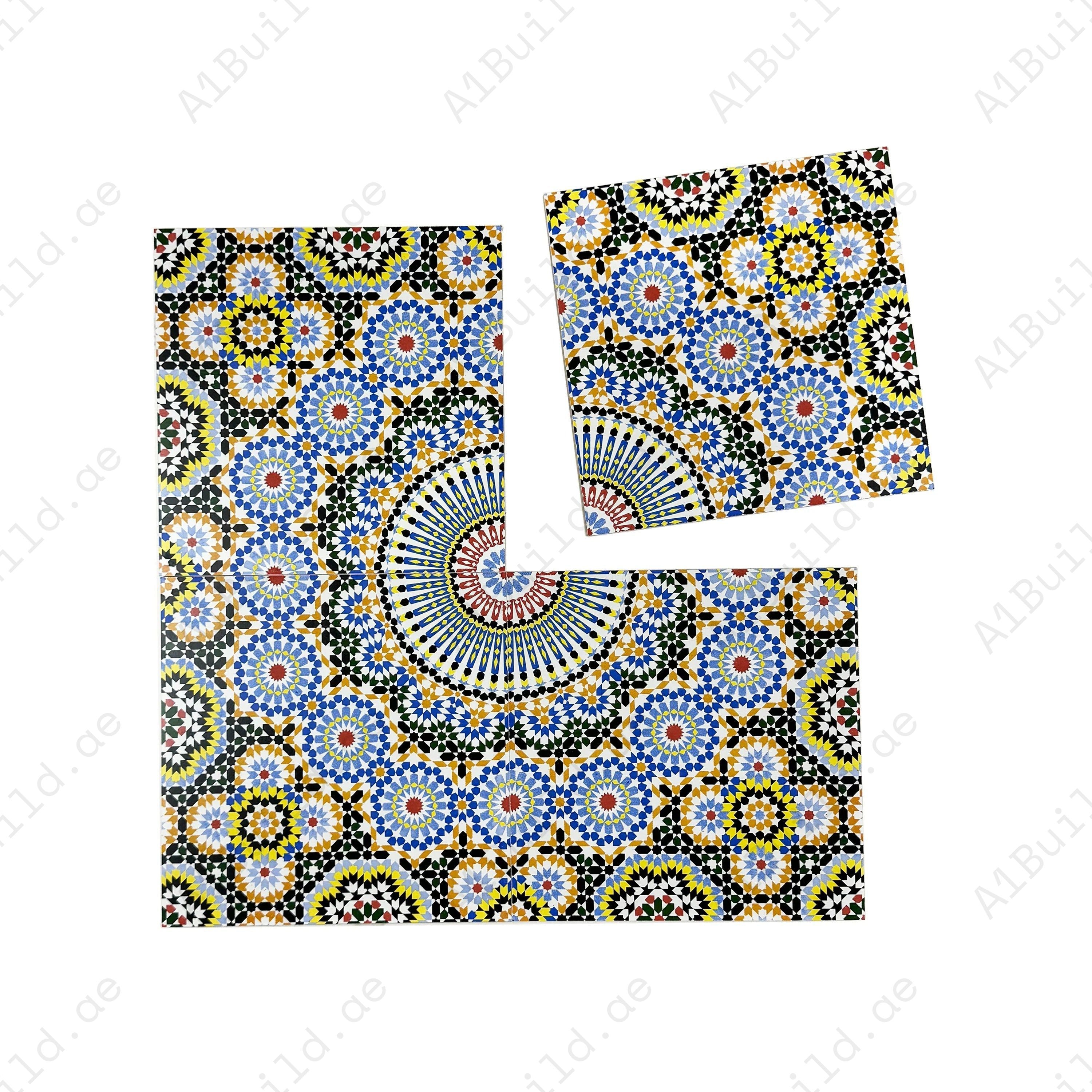 Sahara Splendor Moroccan Matte Ceramic Tile Pattern 312 – Premium ceramic tile with a matte finish, perfect for stylish walls, floors, kitchens, and bathrooms.