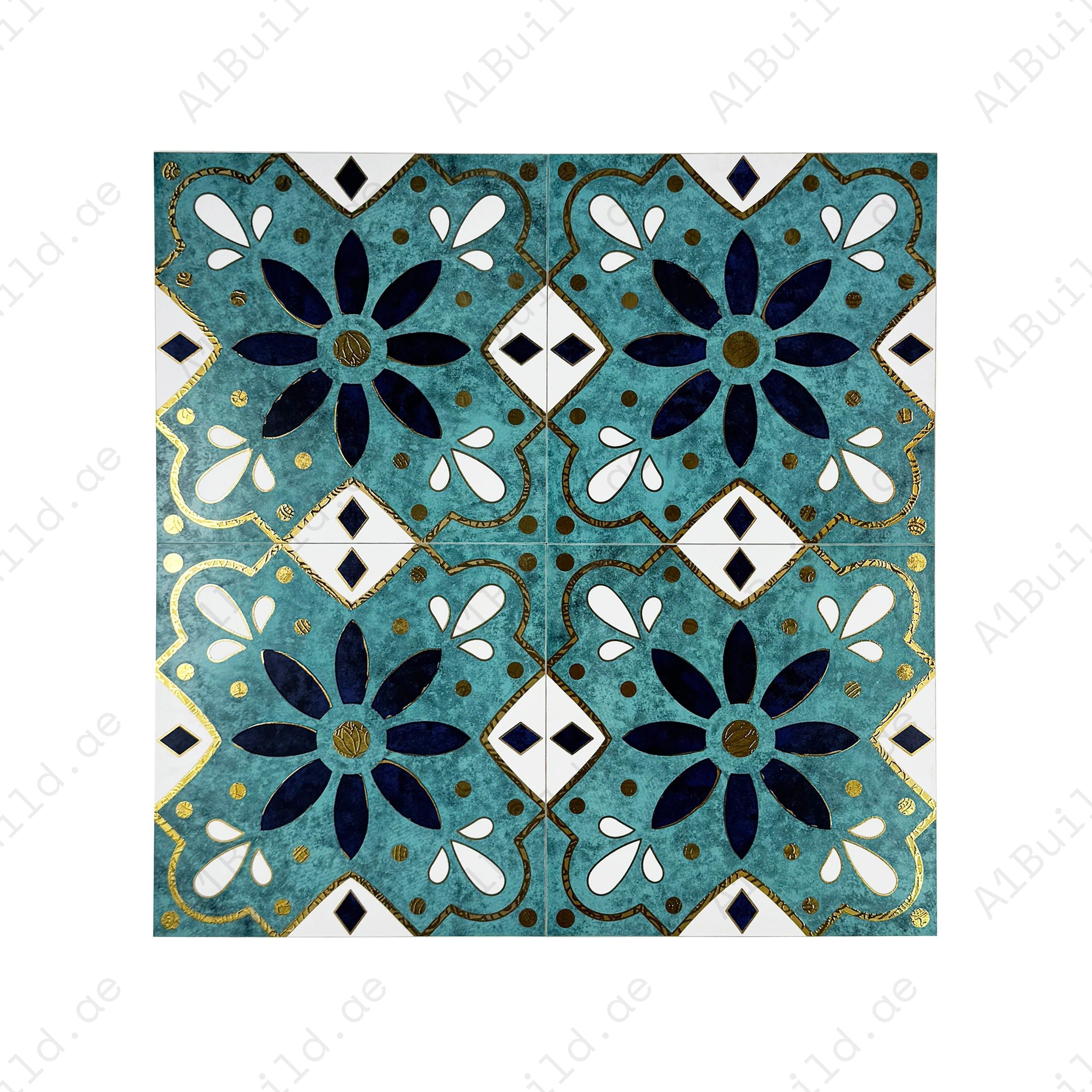Sahara Splendor Moroccan Matte Ceramic Tile Pattern 322 – Durable ceramic tile with a matte finish, ideal for stylish walls, floors, kitchens, and bathrooms.