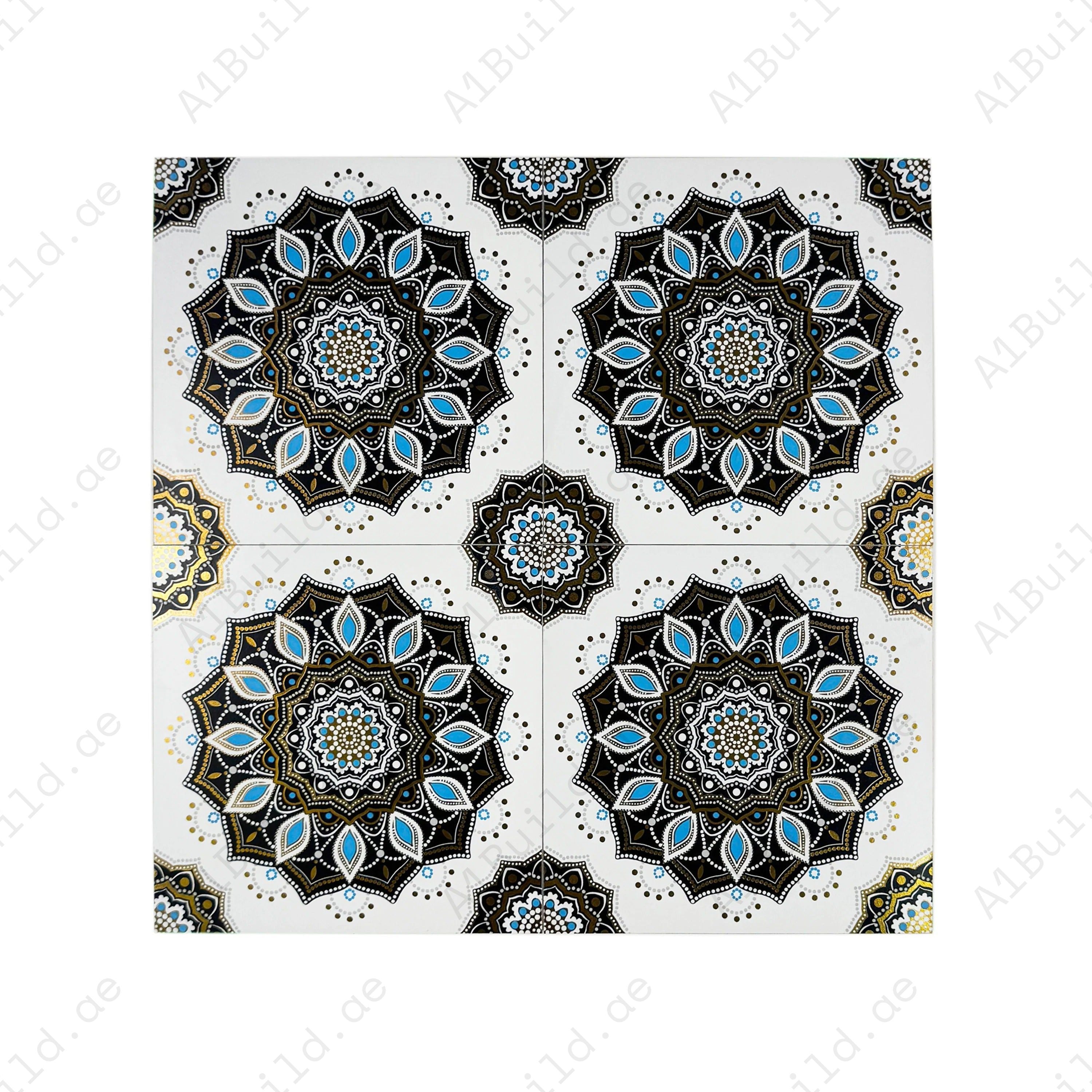 Sahara Splendor Moroccan Matte Ceramic Tile Pattern 327 – Premium matte ceramic tile for elegant walls, floors, kitchens, bathrooms, and refined interiors.