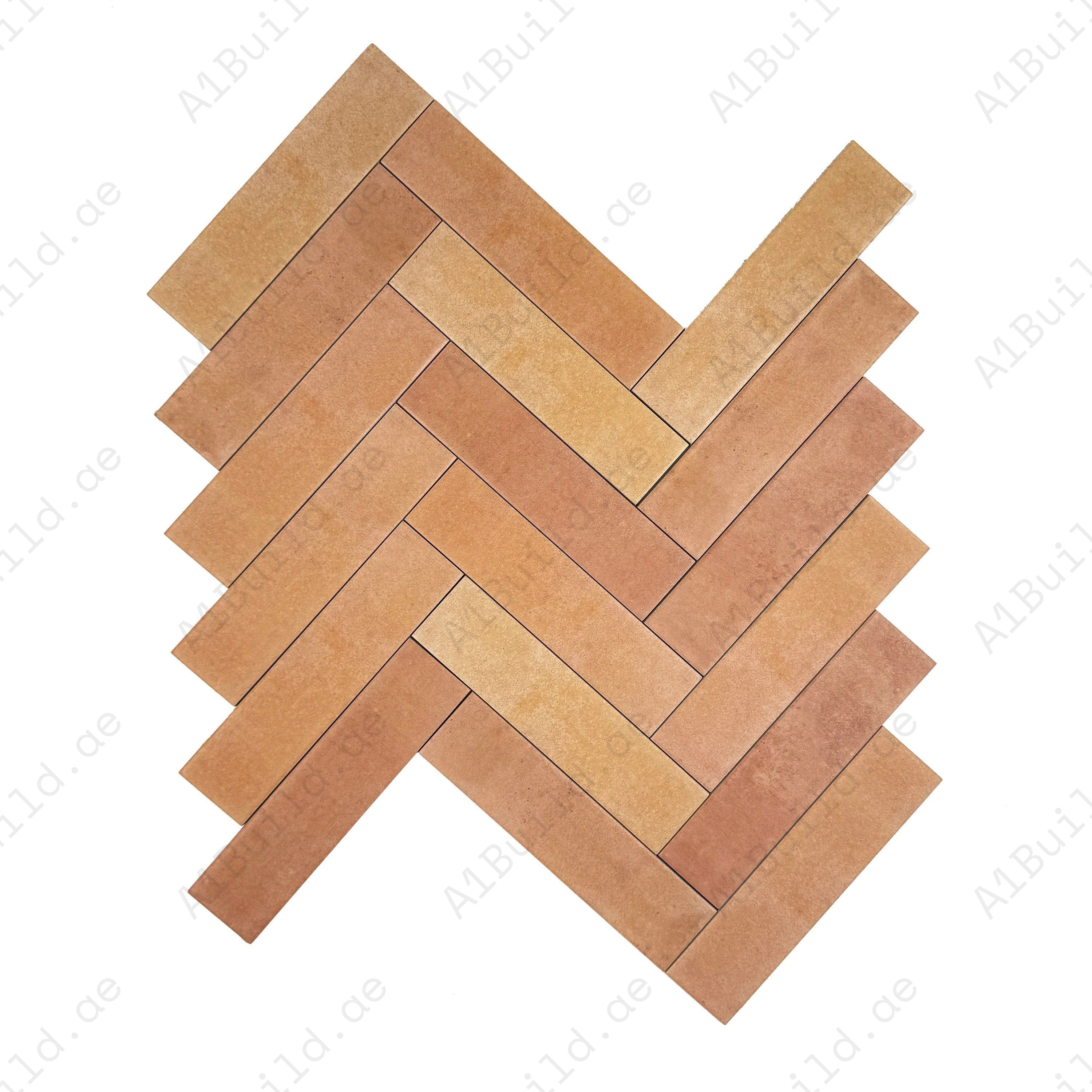 Sandy Brown & Peachpuff Matte Porcelain Tile – Durable long-strip tile with a refined matte finish, perfect for walls, floors, kitchens, and modern interiors.